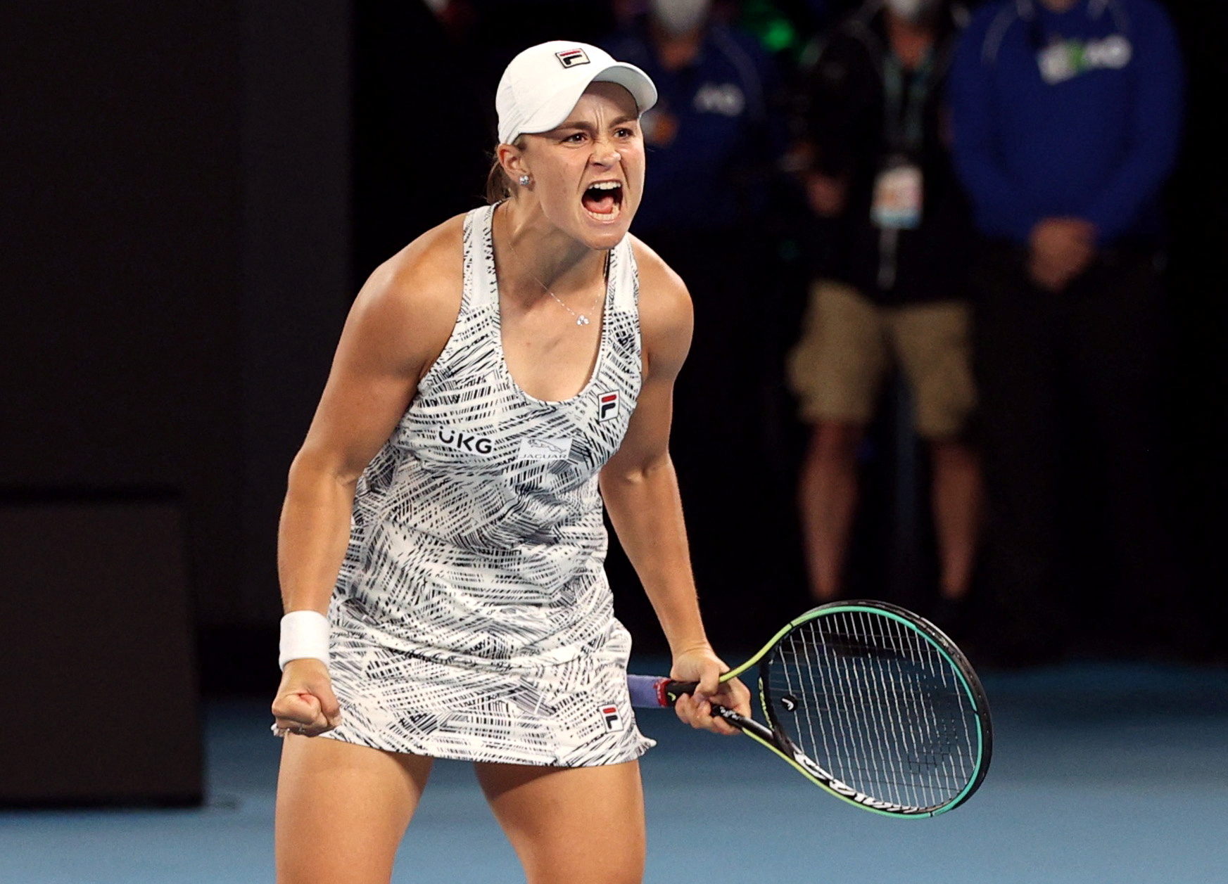 Tennis - Australian Open - Women's Singles Final - Melbourne Park, Melbourne, Australia - January 29, 2022 Australia's Ashleigh Barty celebrates winning the final against Danielle Collins of the U.S. REUTERS