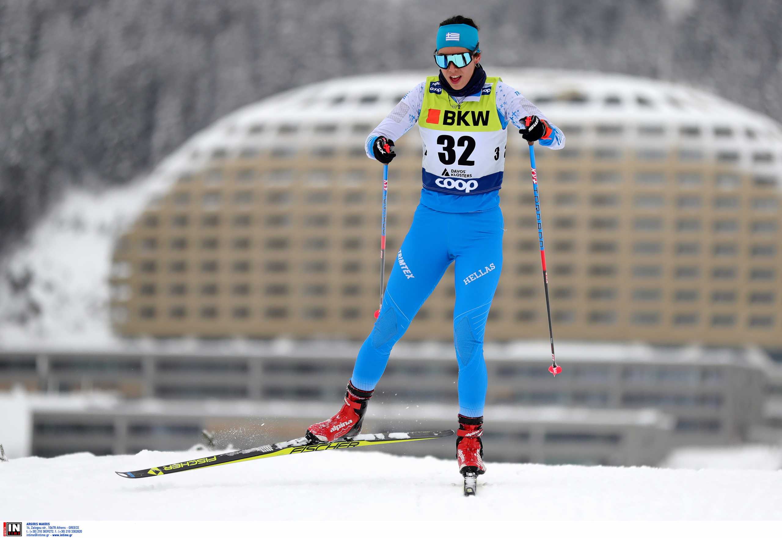 DAVOS,SWITZERLAND,13.DEC.20 - CROSS COUNTRY SKIING - FIS World Cup, 10km, free, ladies. Image shows Maria Ntanou (GRE). Photo: GEPA pictures