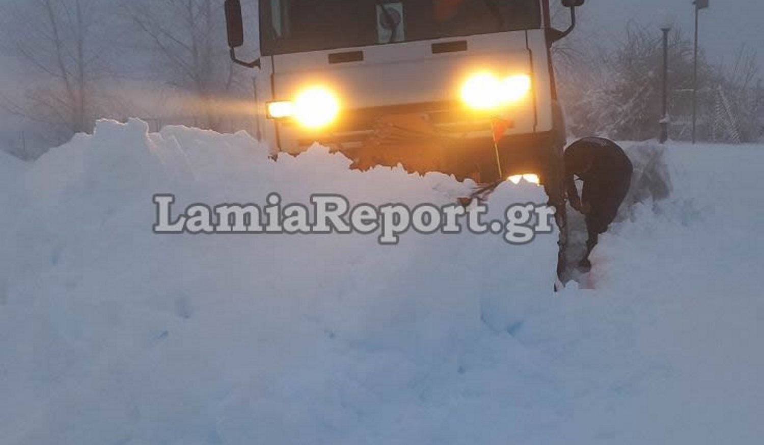 Καιρός – Λαμία: Η κακοκαιρία «Διομήδης» έφερε 50 πόντους χιόνι στα ορεινά χωριά