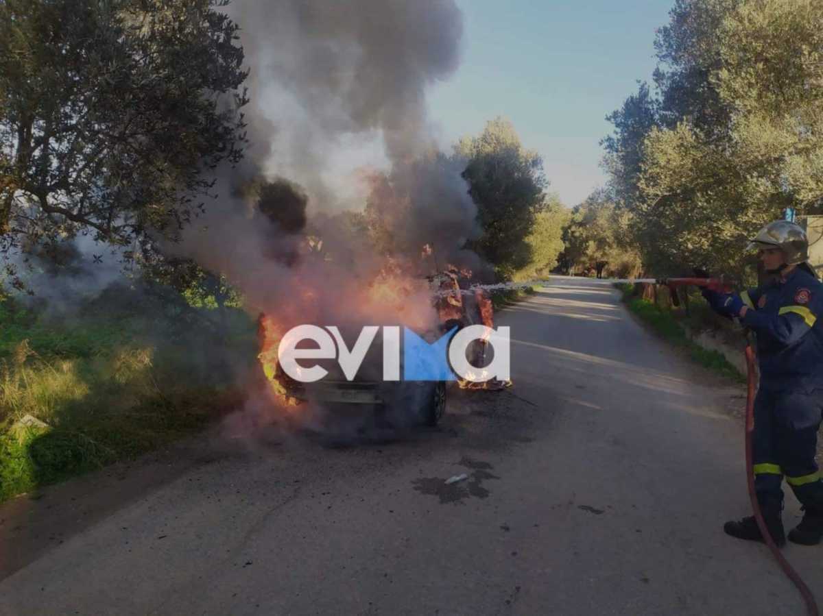 Εύβοια: Φωτιά σε αυτοκίνητο στο Αφράτι