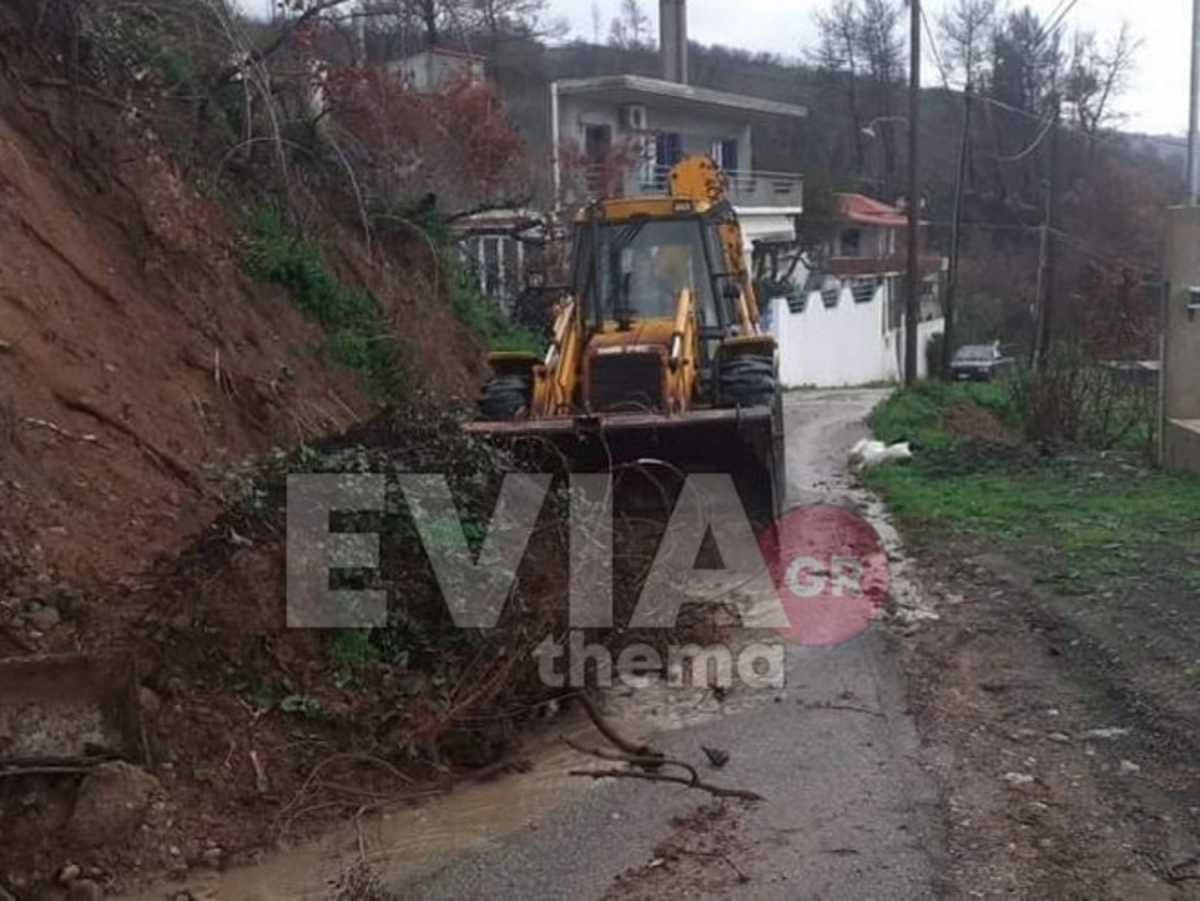 Καιρός – Βόρεια Εύβοια: Πολλά προβλήματα λόγω της κακοκαιρίας «Διομήδης» με κατολισθήσεις και πλημμύρες