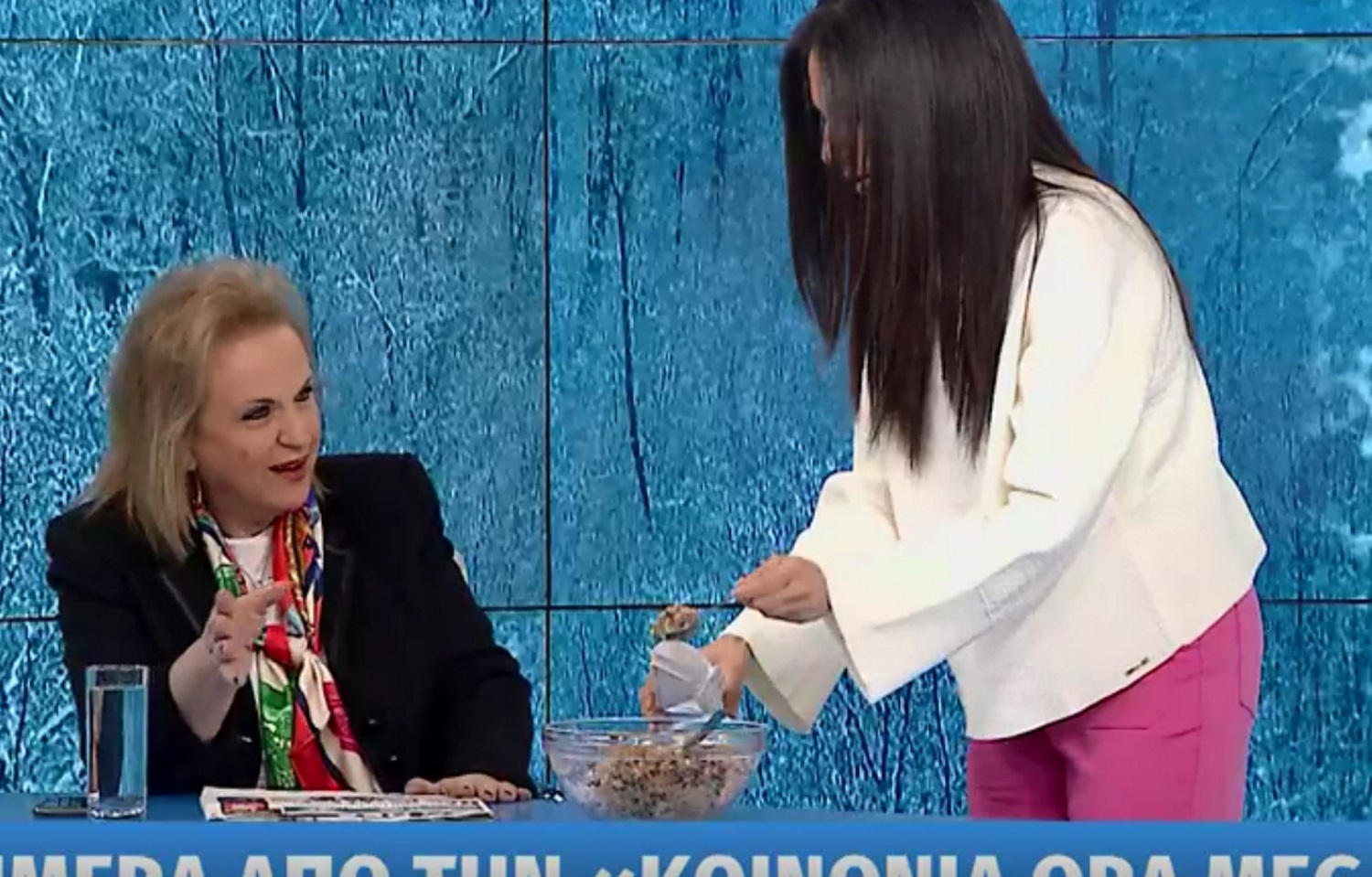Έξαλλη η Ματίνα Παγώνη με τα κόλλυβα που την κέρασε η Ανθή Βούλγαρη