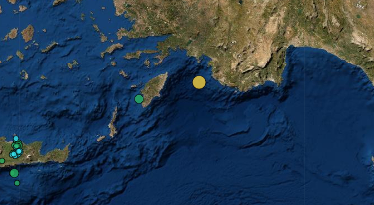 Σεισμός 4,5 Ρίχτερ ανοιχτά της Ρόδου