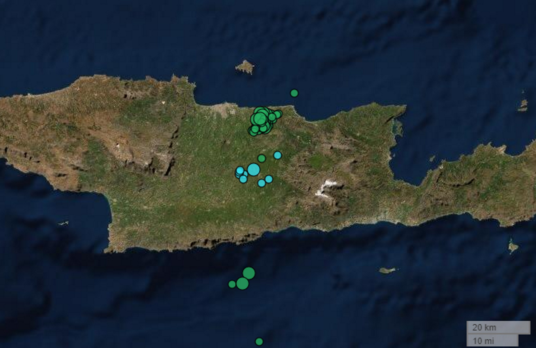 Σεισμός 3,5 ρίχτερ στο Ηράκλειο – Στα 22,6 χιλιόμετρα το εστιακό βάθος