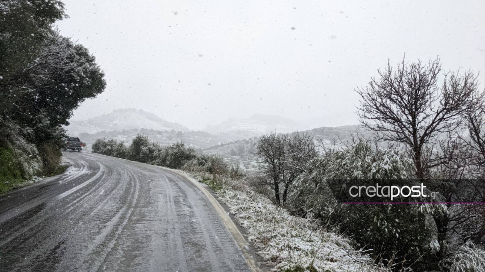 Καιρός – Κρήτη: Μαγευτικές εικόνες από το πυκνό χιόνι στα ορεινά