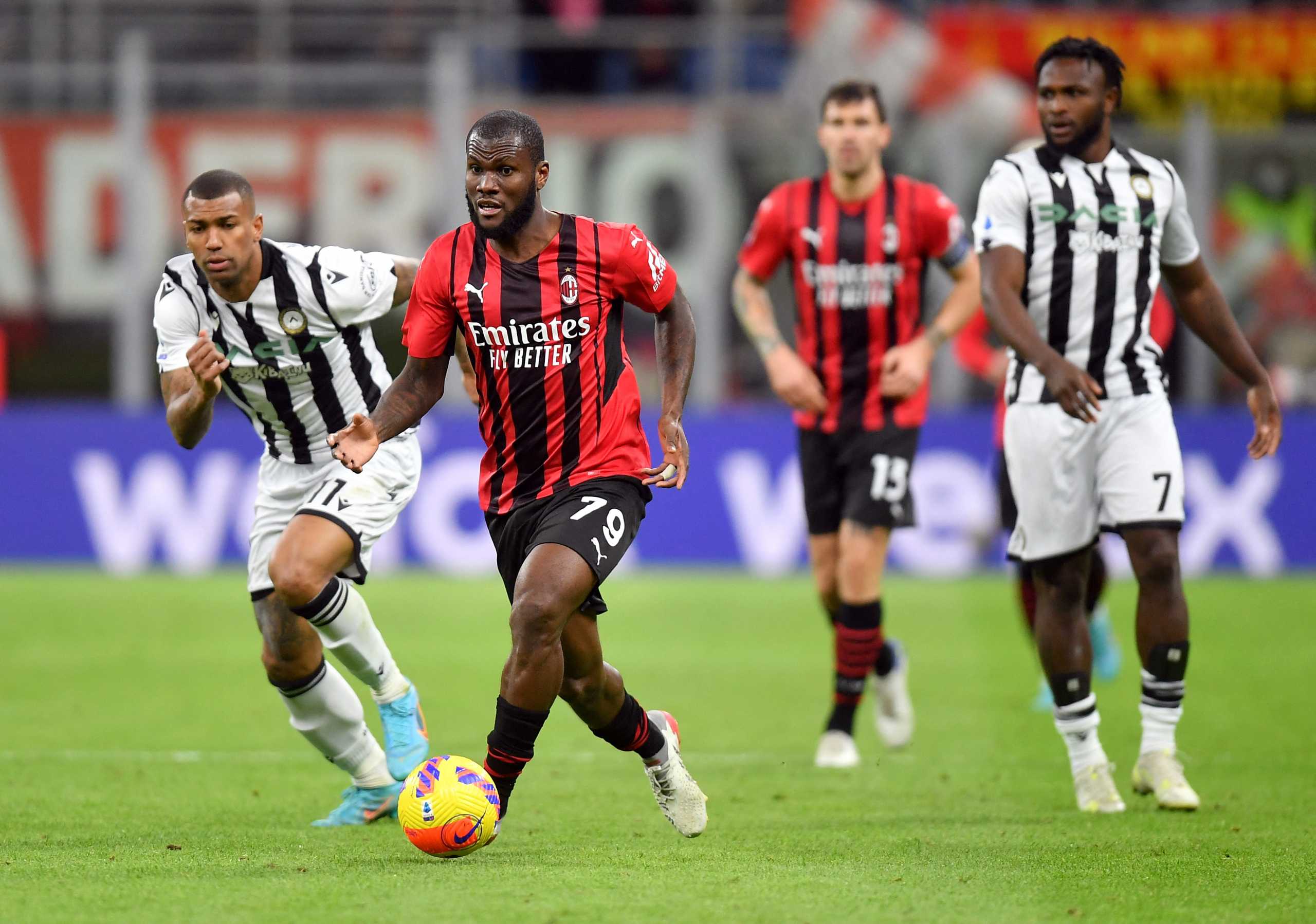 Soccer Football - Serie A - AC Milan v Udinese - San Siro, Milan, Italy - February 25, 2022 AC Milan's Franck Kessie in action REUTERS