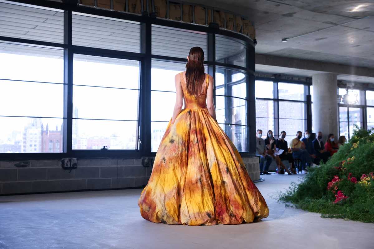 FILE PHOTO: A model presents a creation from the Jason Wu collection during New York Fashion Week in Manhattan, New York City, U.S., September 10, 2021. REUTERS