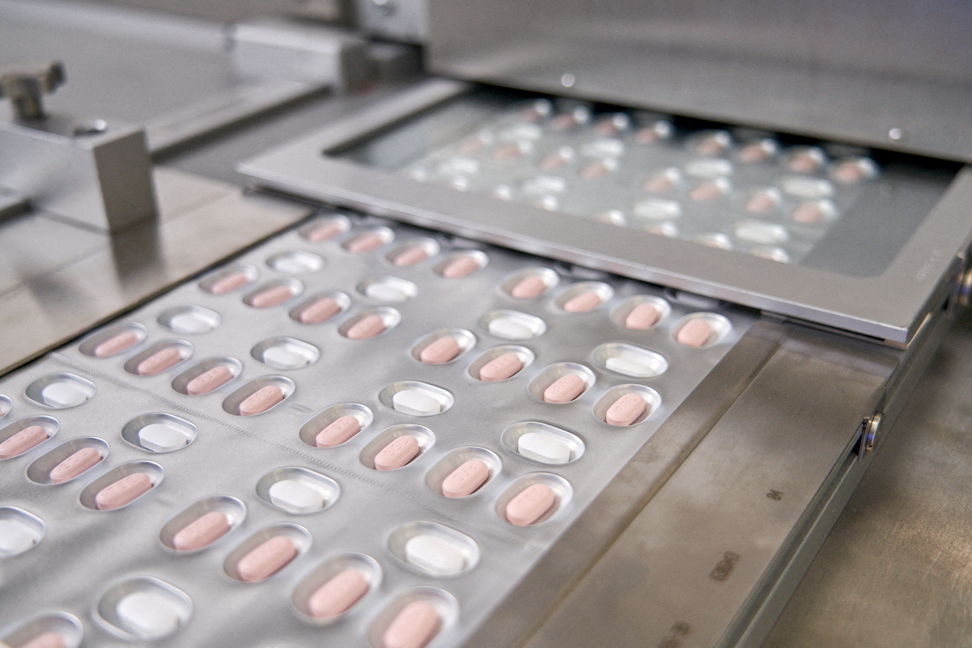 FILE PHOTO: Paxlovid, a Pfizer's coronavirus disease (COVID-19) pill, is seen manufactured in Ascoli, Italy, in this undated handout photo obtained by Reuters on November 16, 2021. Pfizer