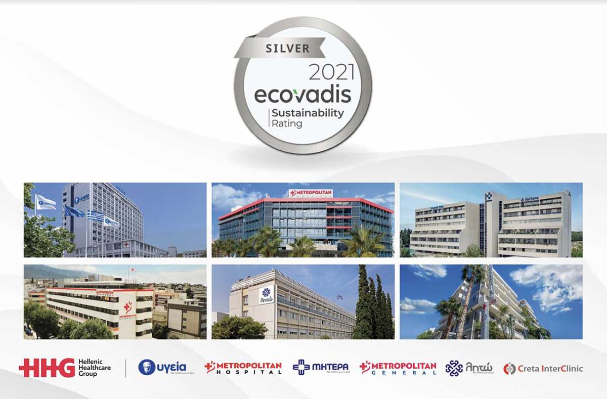 Hellenic Healthcare Group: Ασημένια Διάκριση από την EcoVadis για το 2021 στον τομέα της Εταιρικής Κοινωνικής Ευθύνης