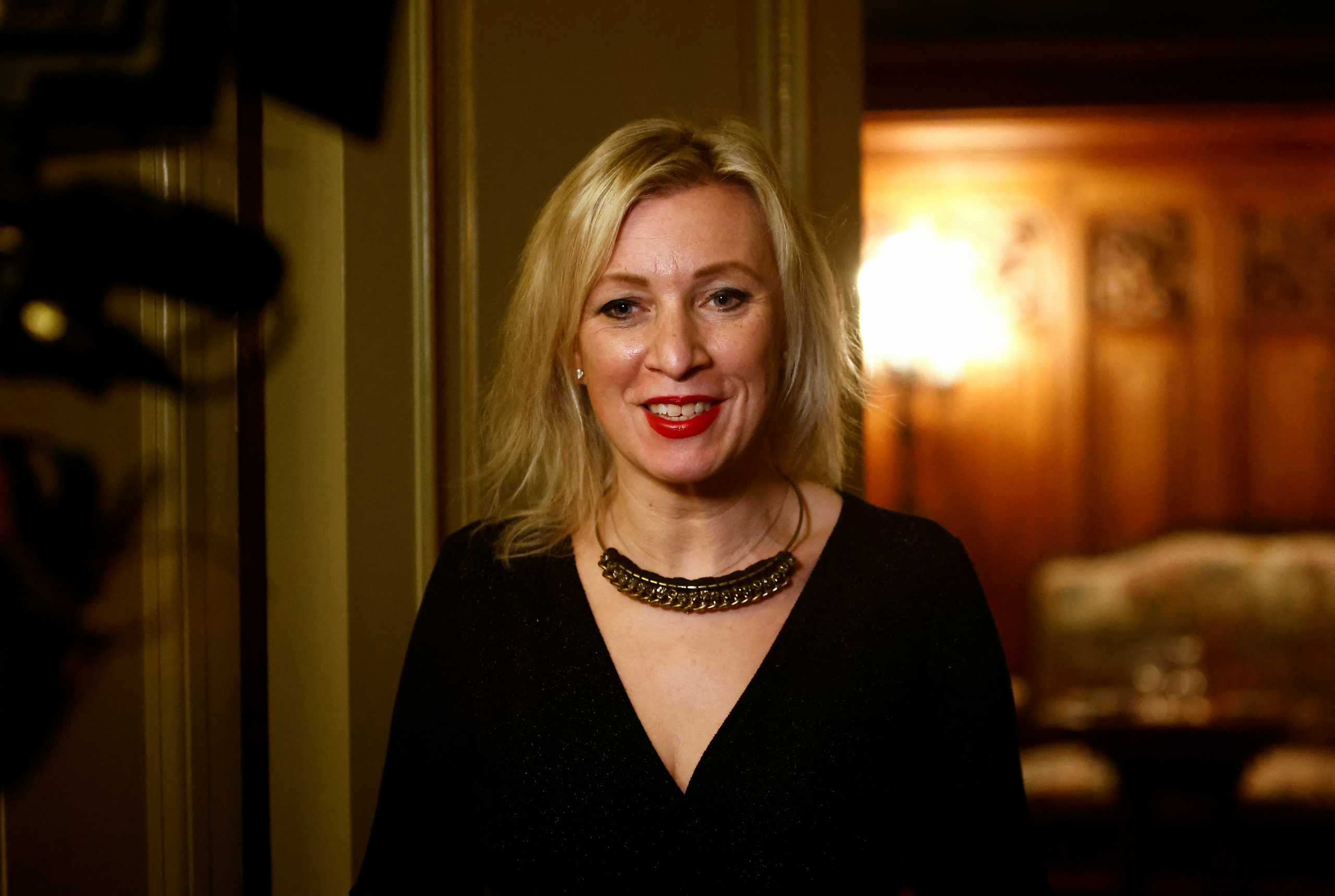 Russian Foreign Ministry spokeswoman Maria Zakharova attends a joint news conference of Russian Foreign Minister Sergei Lavrov and German Foreign Minister Annalena Baerbock following their meeting in Moscow, Russia January 18, 2022. REUTERS