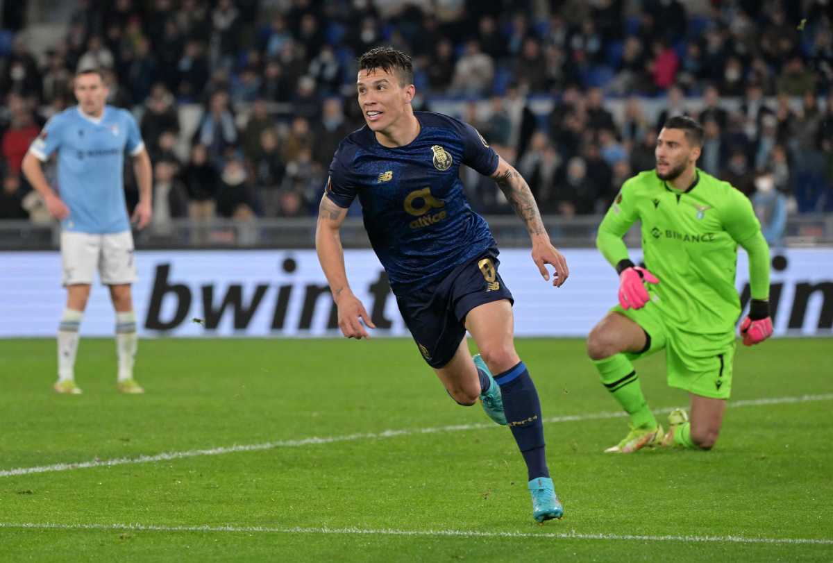 Soccer Football - Europa League - Play Off Second Leg - Lazio v FC Porto - Stadio Olimpico, Rome, Italy - February 24, 2022 FC Porto's Mateus Uribe celebrates scoring their second goal REUTERS