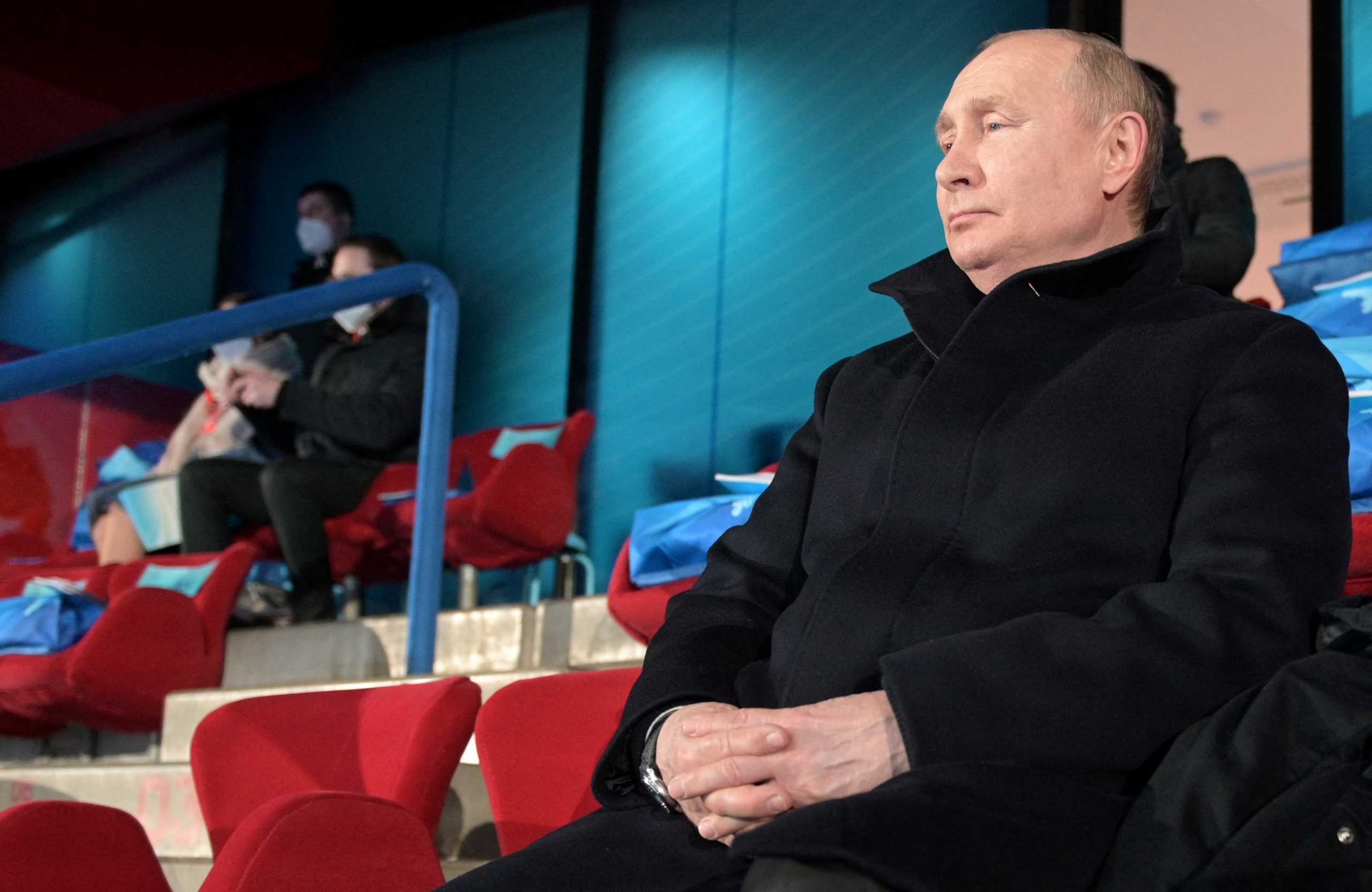 Russian President Vladimir Putin attends a ceremony opening the Beijing 2022 Olympic Winter Games in Beijing, China February 4, 2022. Sputnik