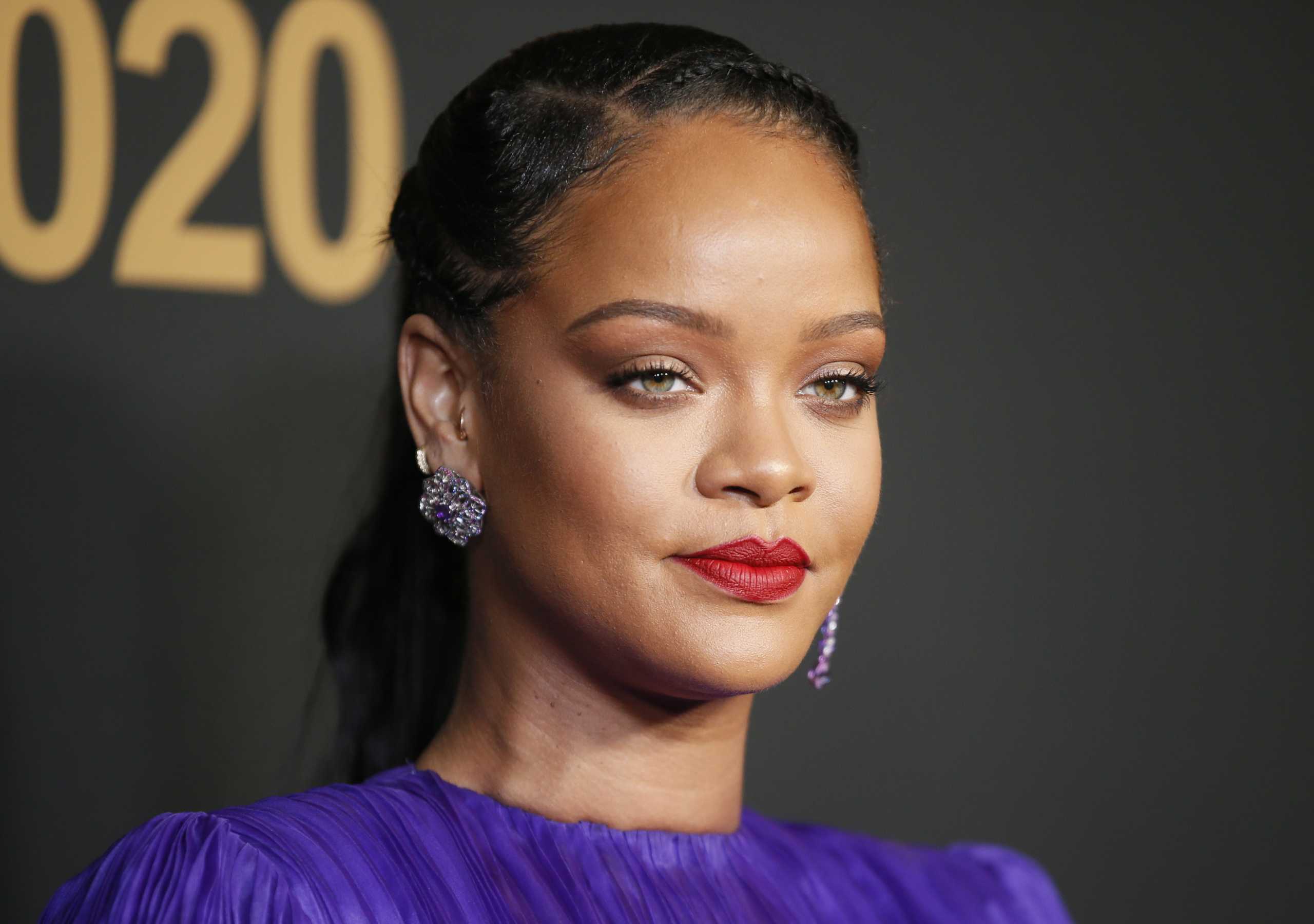 51st NAACP Image Awards – Photo Room– Pasadena, California, U.S., February 22, 2020 – Rihanna poses backstage with her President's award. REUTERS