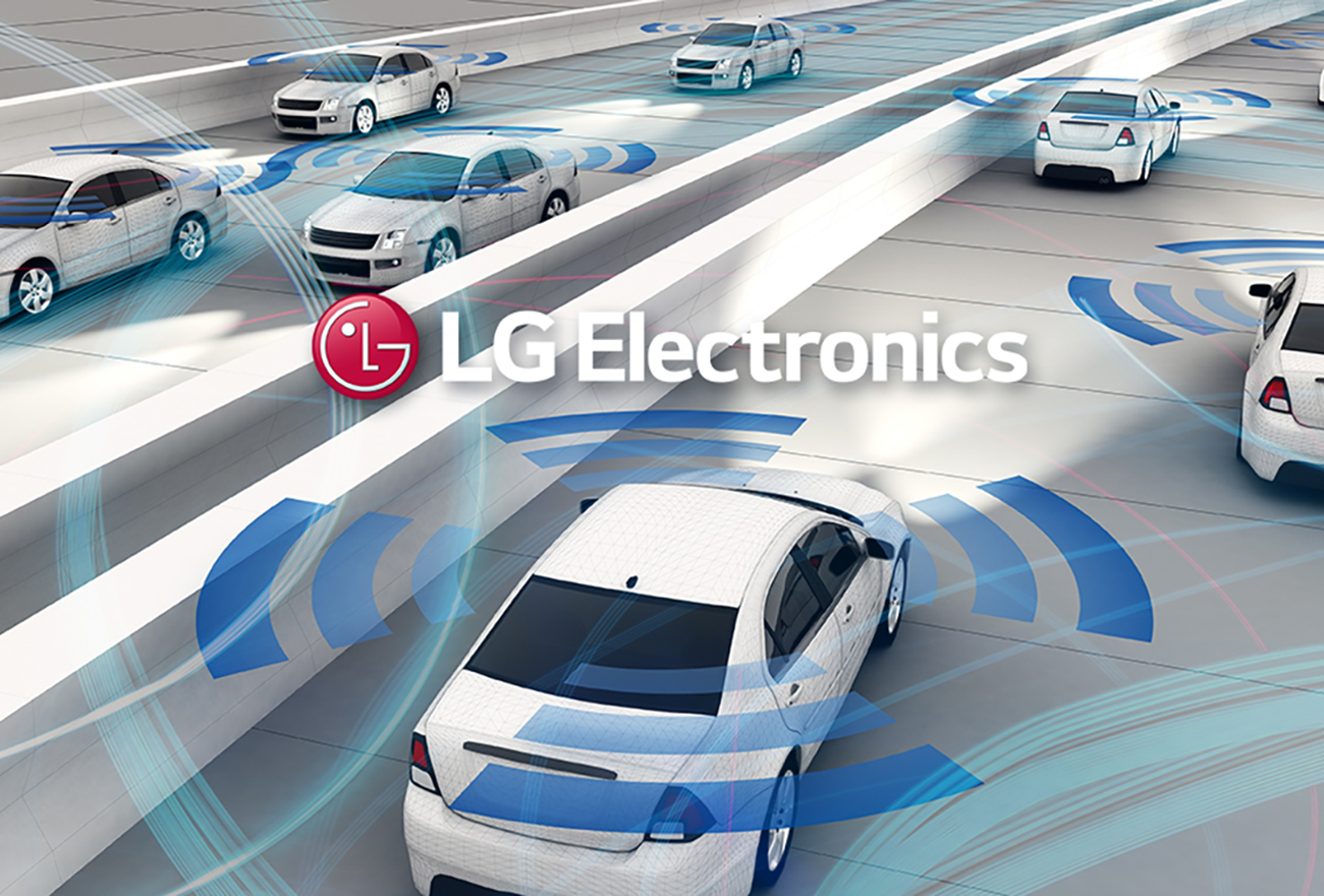 Autonomous cars on a road with visible connection 3d Rendering; Shutterstock ID 700959994; purchase_order: lg; job: lg; client: lg