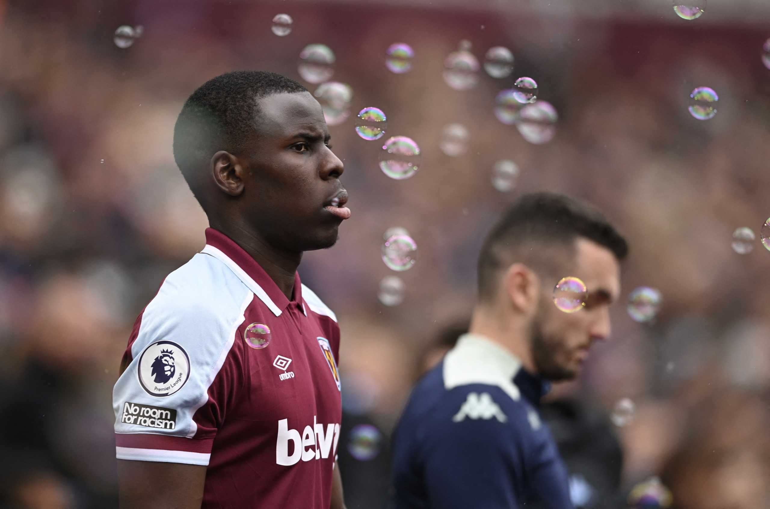 Soccer Football - Premier League - West Ham United v Aston Villa - London Stadium, London, Britain - March 13, 2022 West Ham United's Kurt Zouma before the match REUTERS