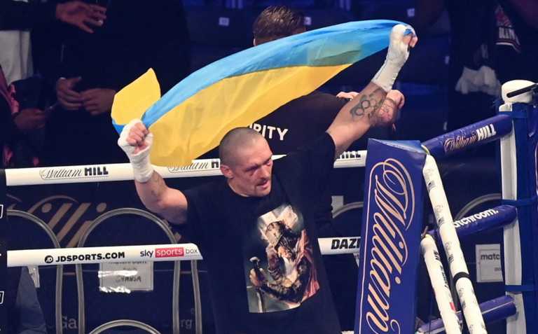 Ο Ουκρανός παγκόσμιος πρωταθλητής στην πυγμαχία, Ολεξάντρ Γιουσίκ, στην υπηρεσία της πατρίδας του