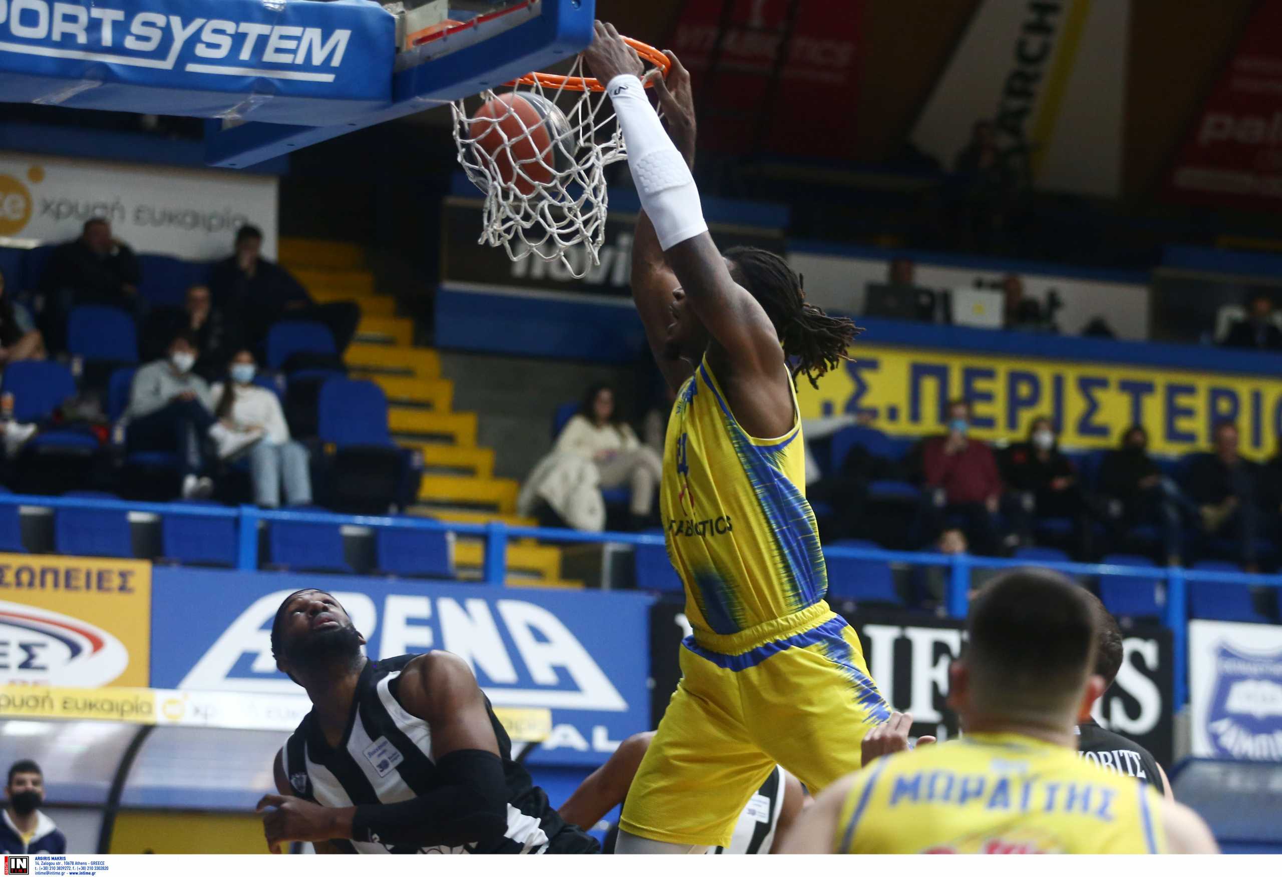 Basket League, Περιστέρι – ΠΑΟΚ 68-67: Νίκη τετράδας με «ήρωα» τον Μωραΐτη