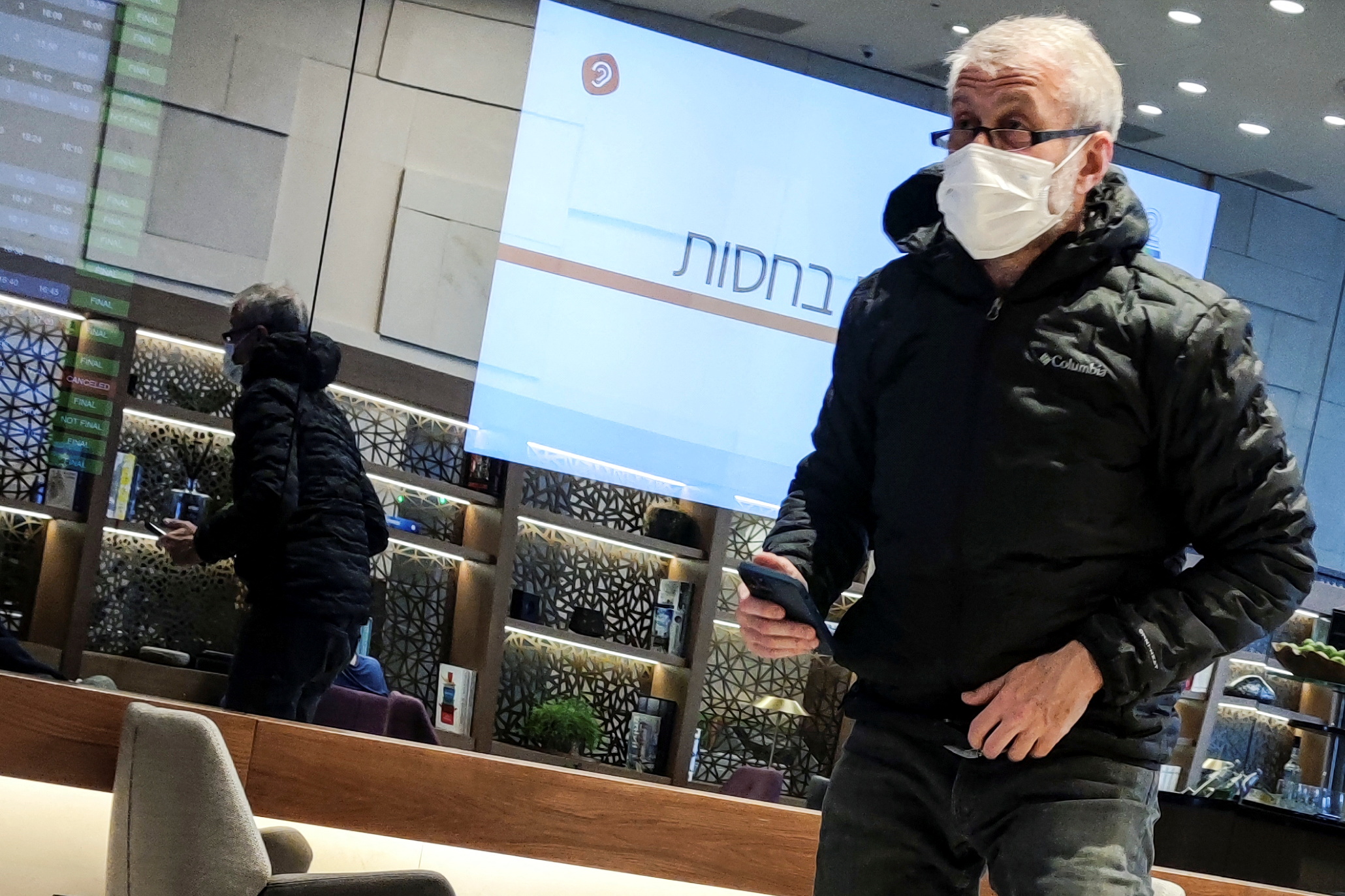 Sanctioned Russian oligarch Roman Abramovich stands in a VIP lounge before a jet linked to him took off for Istanbul from Ben Gurion international airport in Lod near Tel Aviv, Israel, March 14, 2022. REUTERS