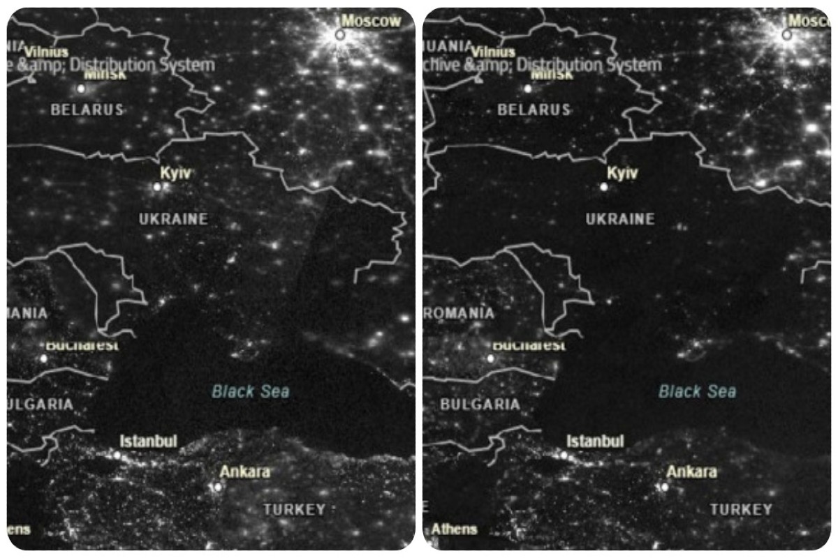 Πόλεμος στην Ουκρανία: Χάρτες της NASA πριν και μετά την εισβολή της Ρωσίας