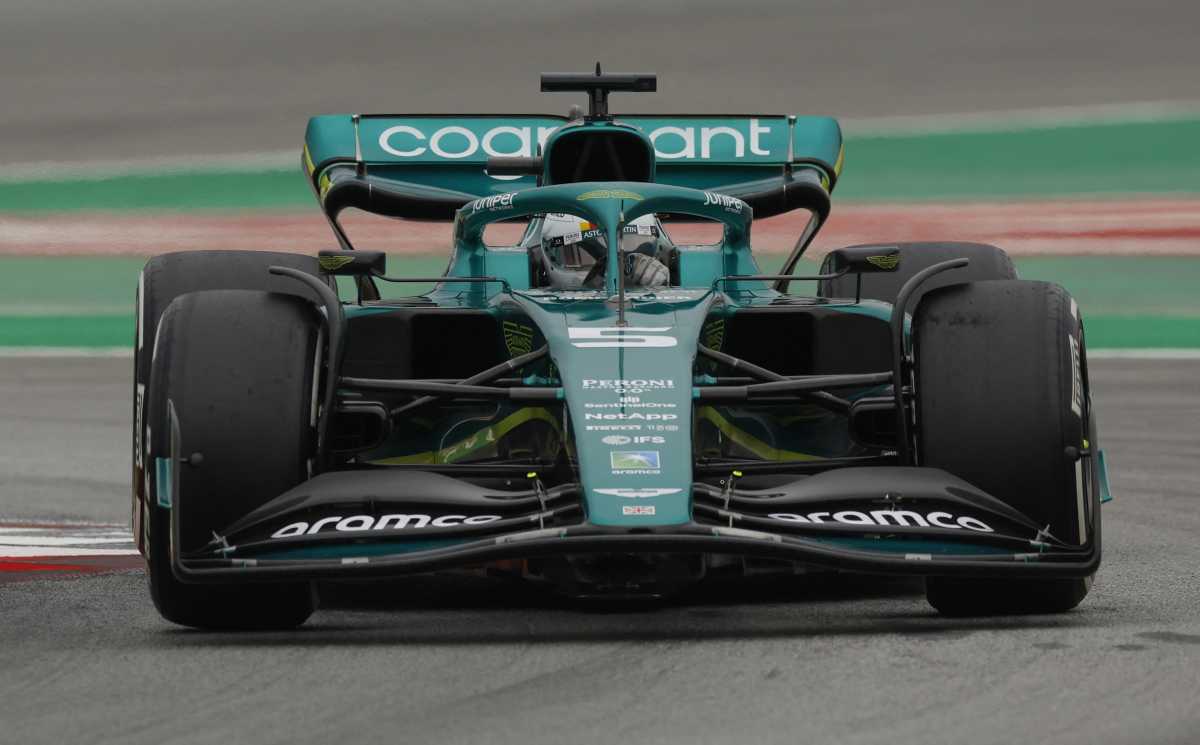 Formula One F1 - Pre-Season Testing - Circuit de Barcelona-Catalunya, Barcelona, Spain - February 25, 2022 Aston Martin's Sebastian Vettel during testing REUTERS