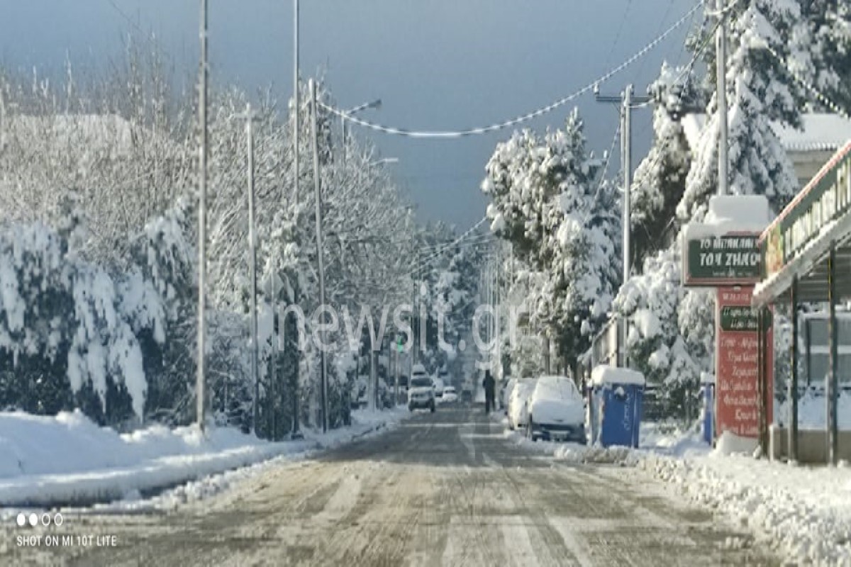 Καιρός: Με χιόνια ξύπνησαν σε Βόρεια και Ανατολική Αττική – Στα «λευκά» Δροσιά, Ροδόπολη, Διόνυσος και Άγιος Στέφανος