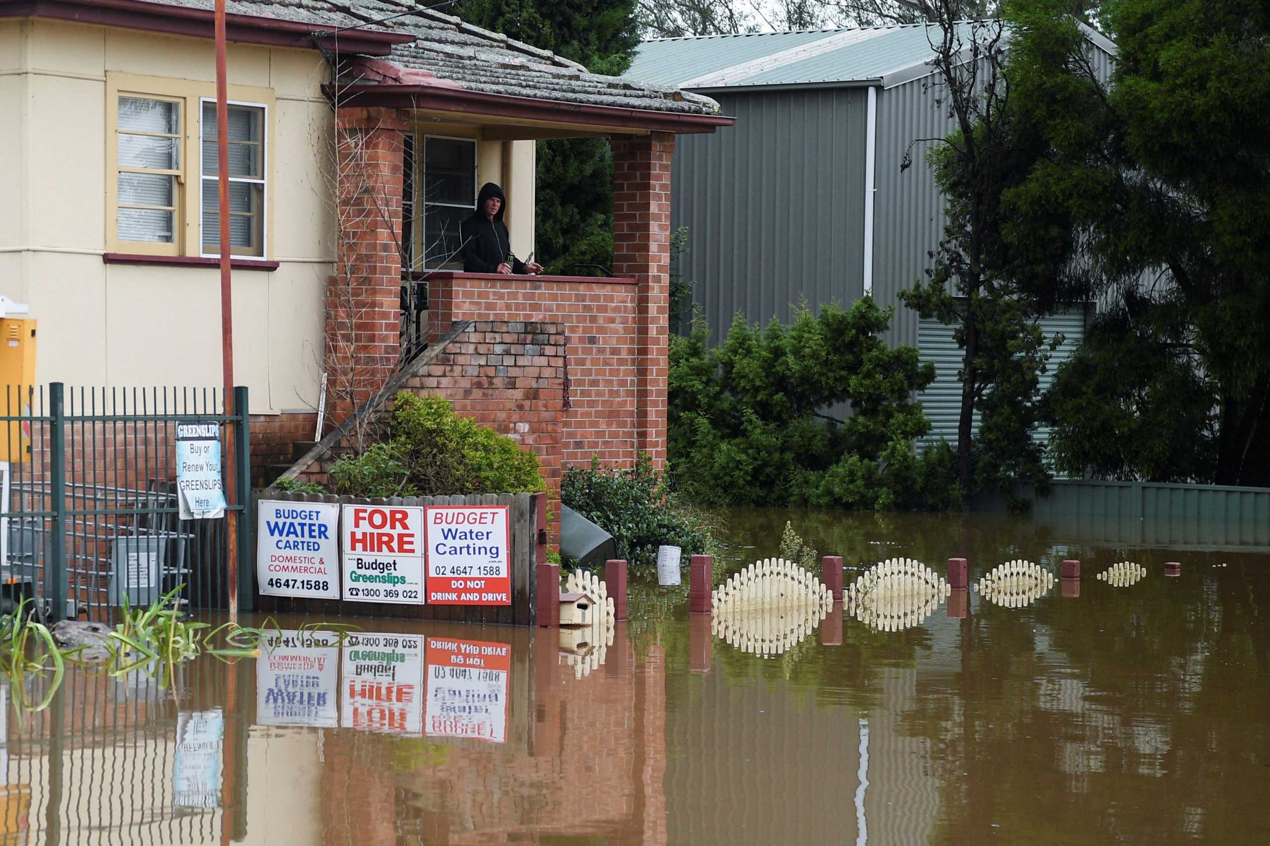 Floodwaters inundate Camden, South Western Sydney, Australia, March 8, 2022. AAP Image