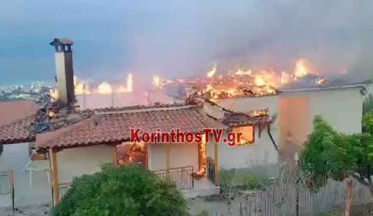 Ξυλόκαστρο: Συγκλονιστικές εικόνες από σπίτι που κάηκε ολοσχερώς