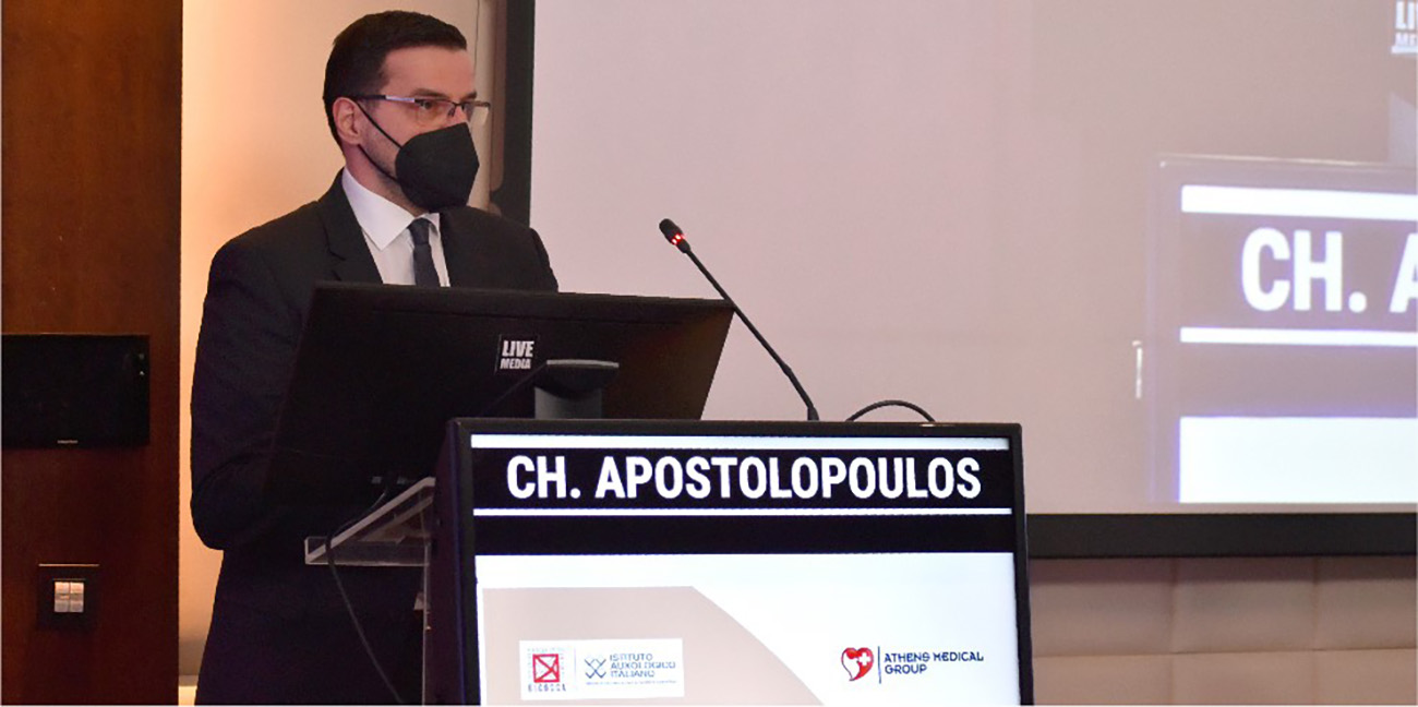 Ο Εκτελεστικός Αντιπρόεδρος του Ομίλου Ιατρικού Αθηνών, κος Χρήστος Αποστολόπουλος, κηρύσσει την επίσημη έναρξη των εργασιών του συνεδρίου