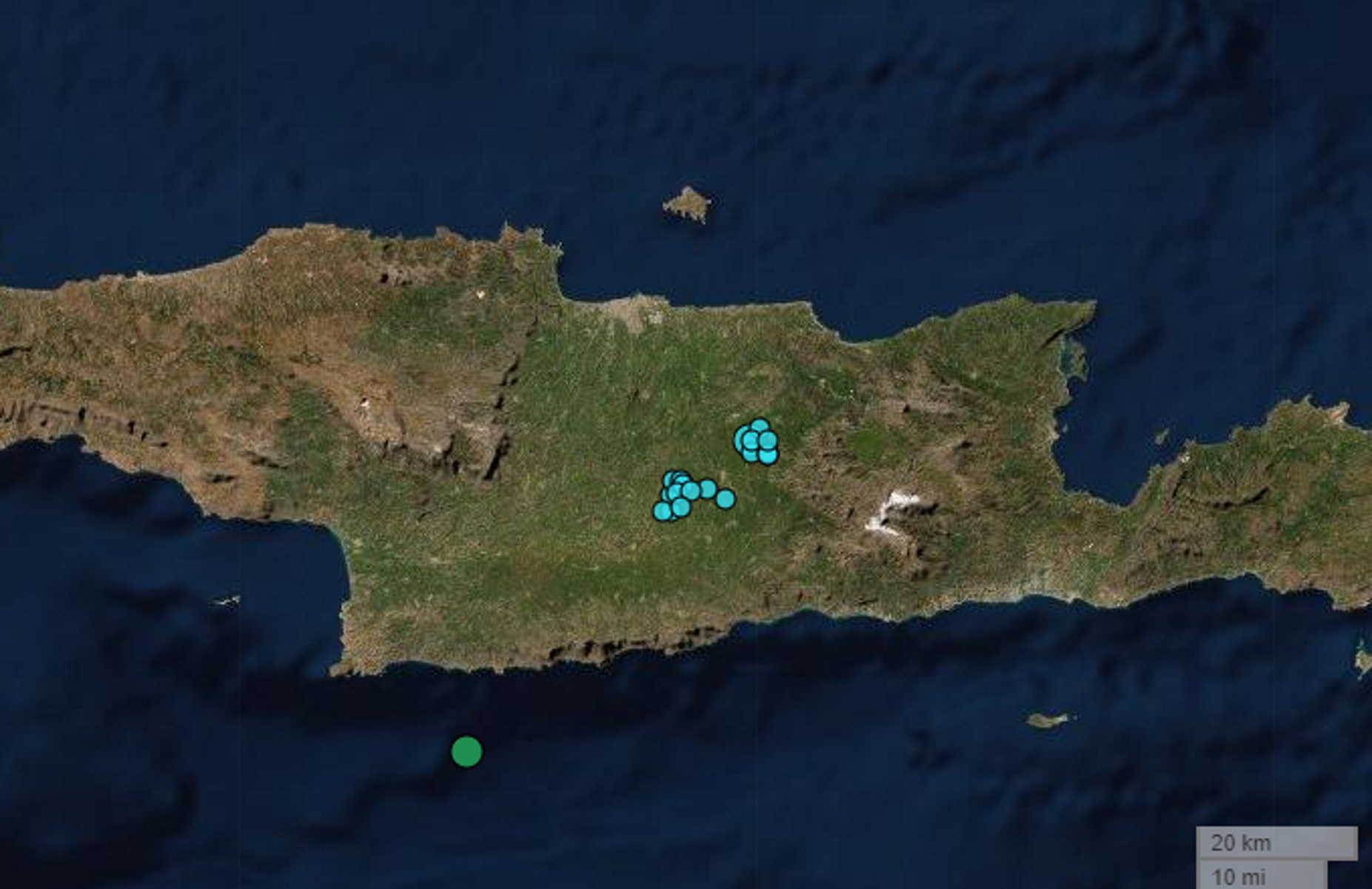 Σεισμός στο Αρκαλοχώρι – Εστιακό βάθος 11 χιλιόμετρα