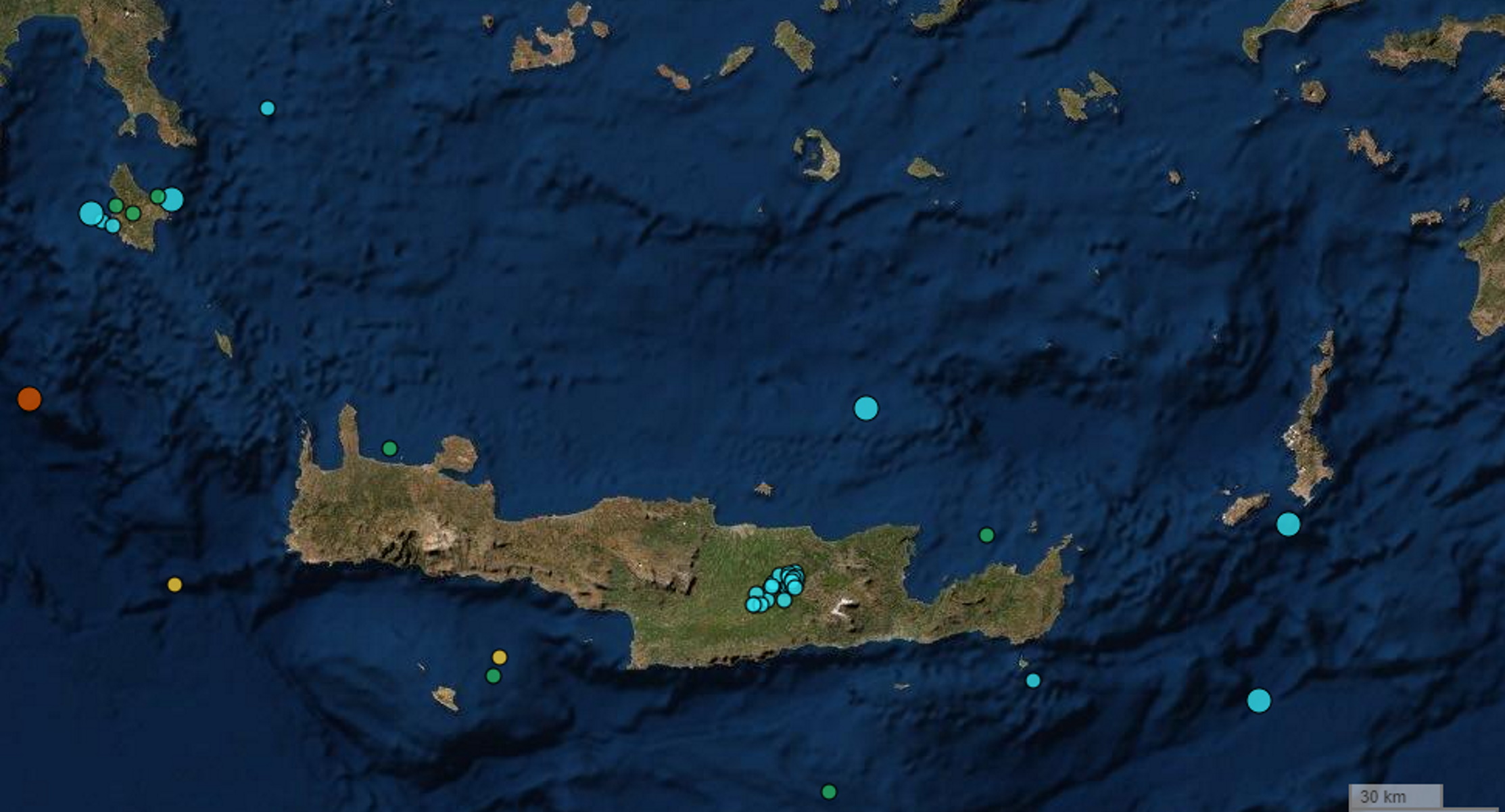 Σεισμός στην Κρήτη – Ανοιχτά του Αγίου Νικολάου το επίκεντρο