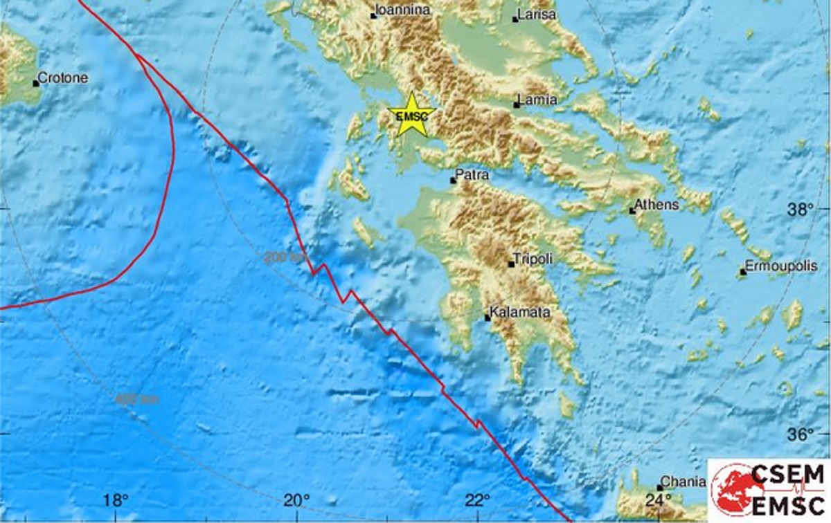 Σεισμός στην Αιτωλοακαρνανία κοντά στην Αμφιλοχία