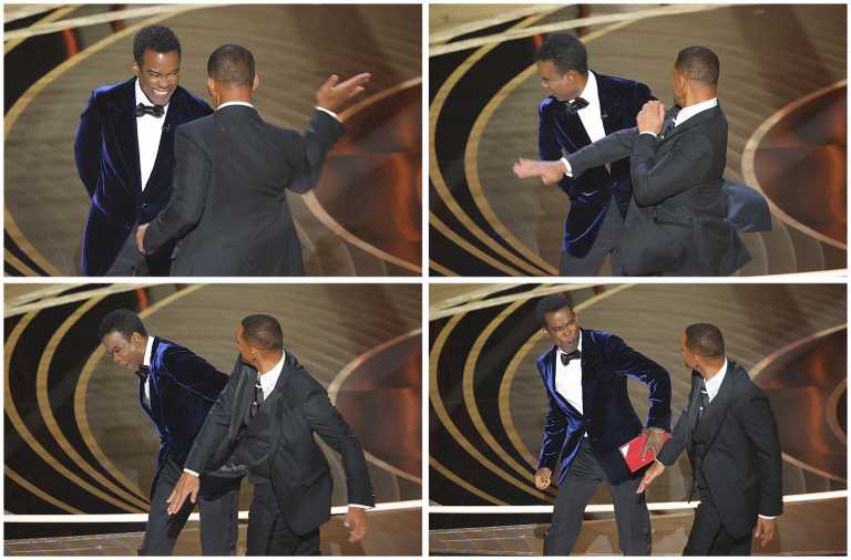 Σοκ στη σκηνή των Oscars: Ο Γουίλ Σμιθ χαστούκισε τον Κρις Ροκ γιατί κορόιδεψε τη γυναίκα του!