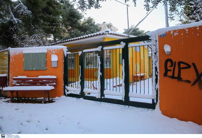 Κλειστά σχολεία και παιδικοί σταθμοί στον δήμο Καντάνου - Σελίνου στα Χανιά λόγω του χιονιά