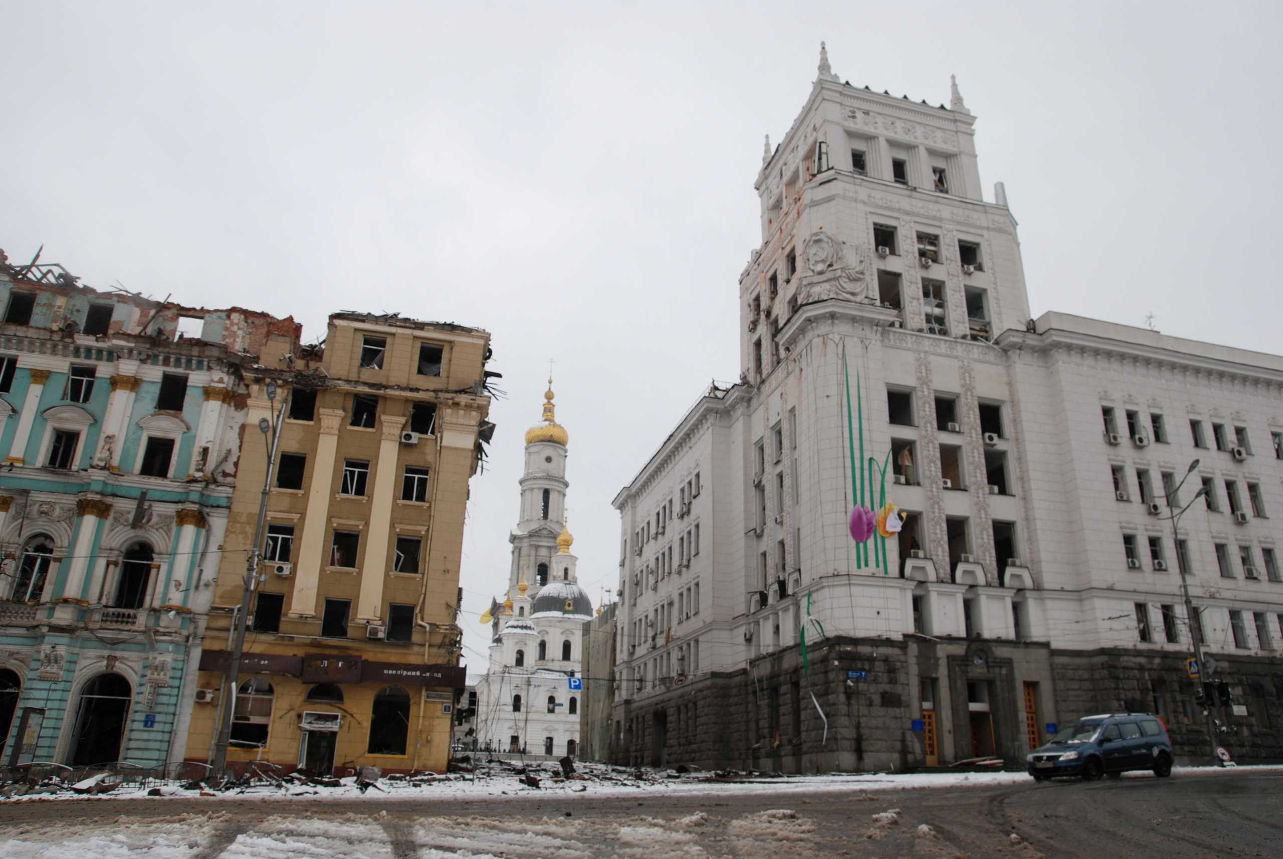 A view shows buildings, which city officials and locals said were damaged by recent shelling, as Russia's invasion of Ukraine continues, in Kharkiv, Ukraine March 4, 2022. REUTERS