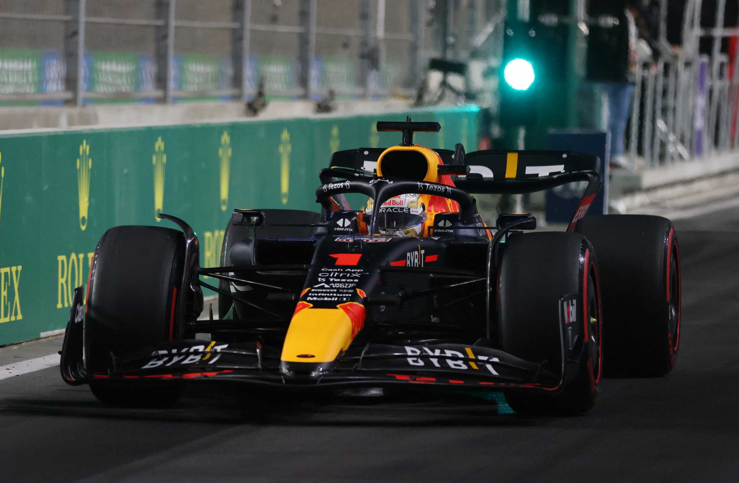 Formula One F1 - Saudi Arabia Grand Prix - Jeddah Corniche Circuit, Jeddah, Saudi Arabia - March 26, 2022  Red Bull's Max Verstappen during qualifying REUTERS