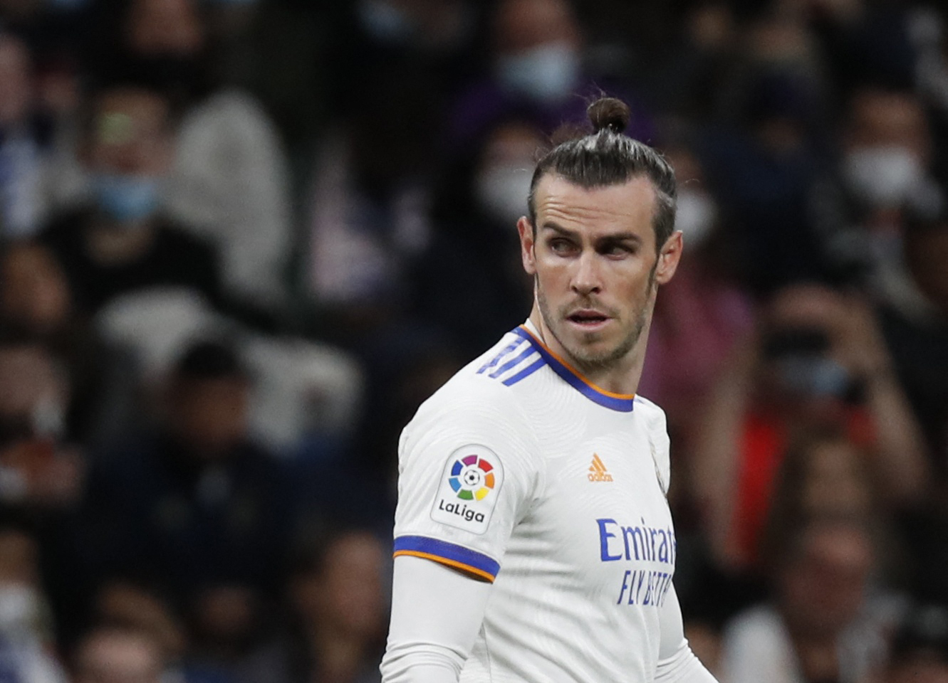 Soccer Football - LaLiga - Real Madrid v Getafe - Santiago Bernabeu, Madrid, Spain - April 9, 2022  Real Madrid's Gareth Bale REUTERS