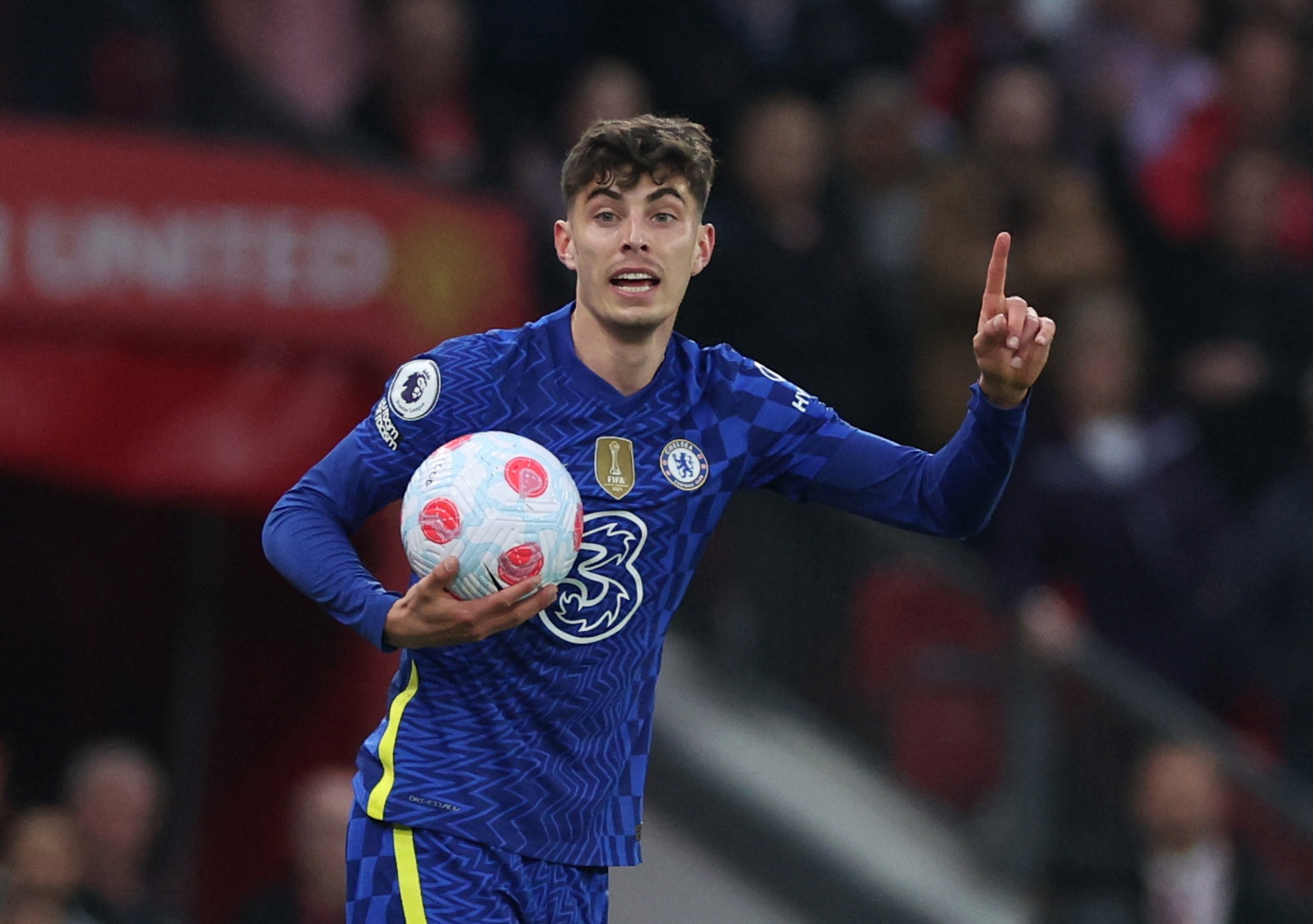 Soccer Football - Premier League - Manchester United v Chelsea - Old Trafford, Manchester, Britain - April 28, 2022 Chelsea's Kai Havertz reacts REUTERS
