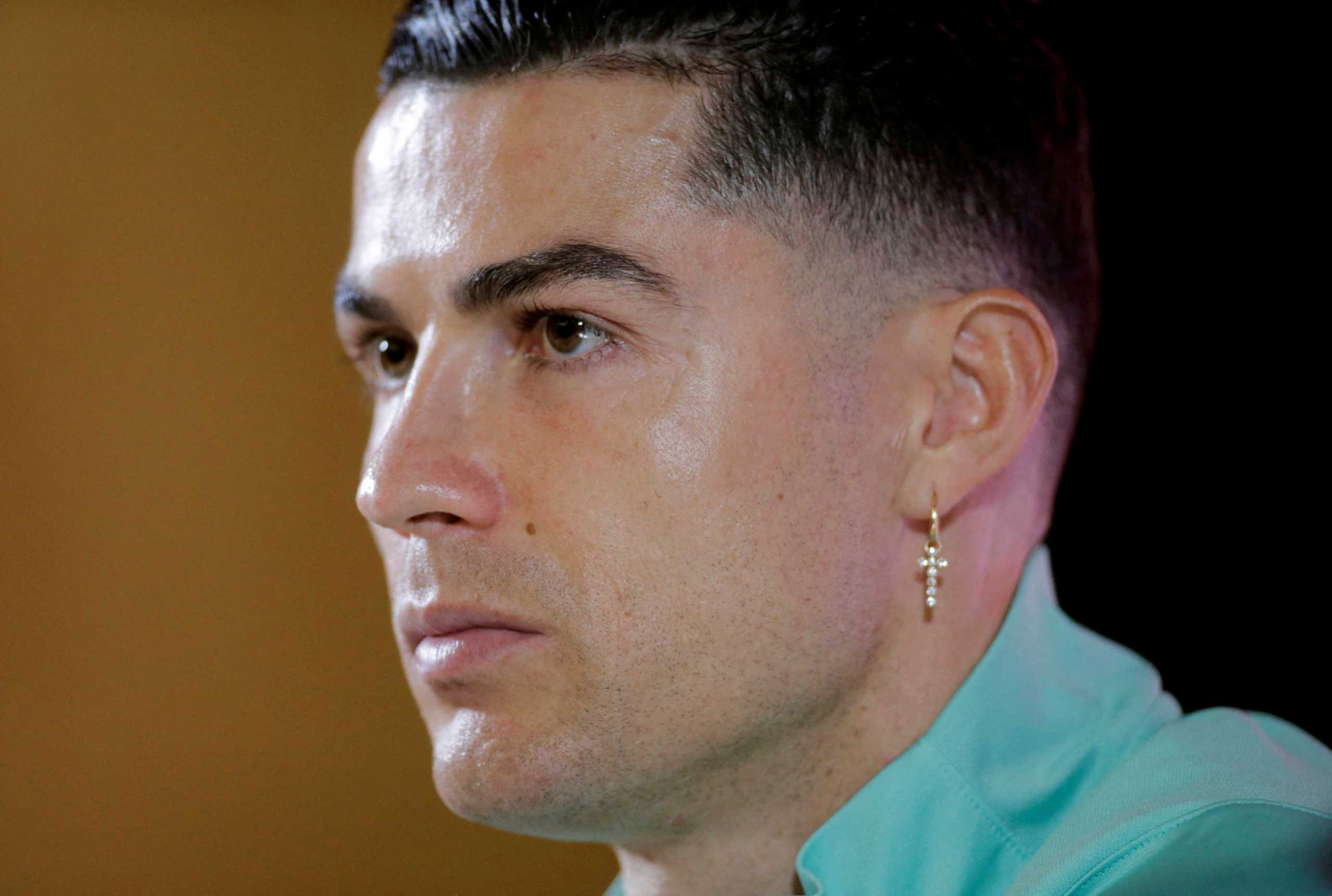 FILE PHOTO: Soccer Football - FIFA World Cup - UEFA Qualifiers - Portugal Press Conference - Estadio do Dragao, Porto, Portugal - March 28, 2022 Portugal's Cristiano Ronaldo during the press conference REUTERS