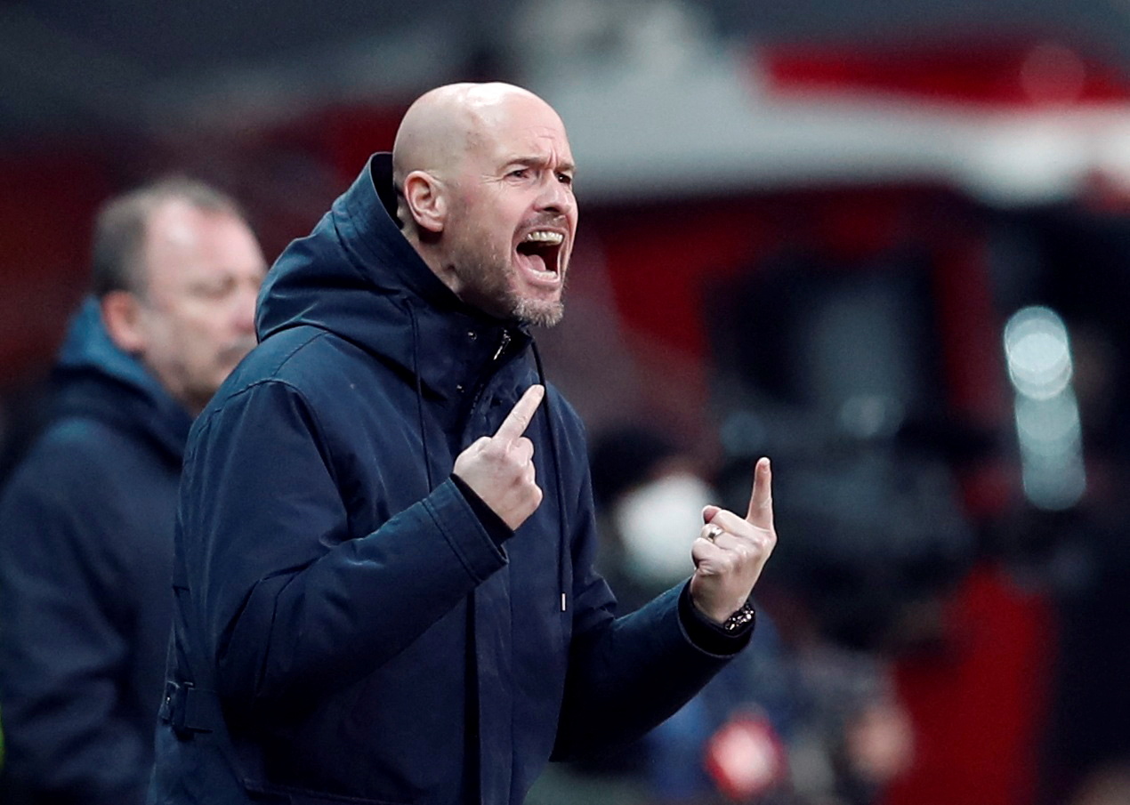 FILE PHOTO: Soccer Football - Champions League - Group C - Besiktas v Ajax Amsterdam - Vodafone Park, Istanbul, Turkey - November 24, 2021 Ajax Amsterdam coach Erik ten Hag REUTERS