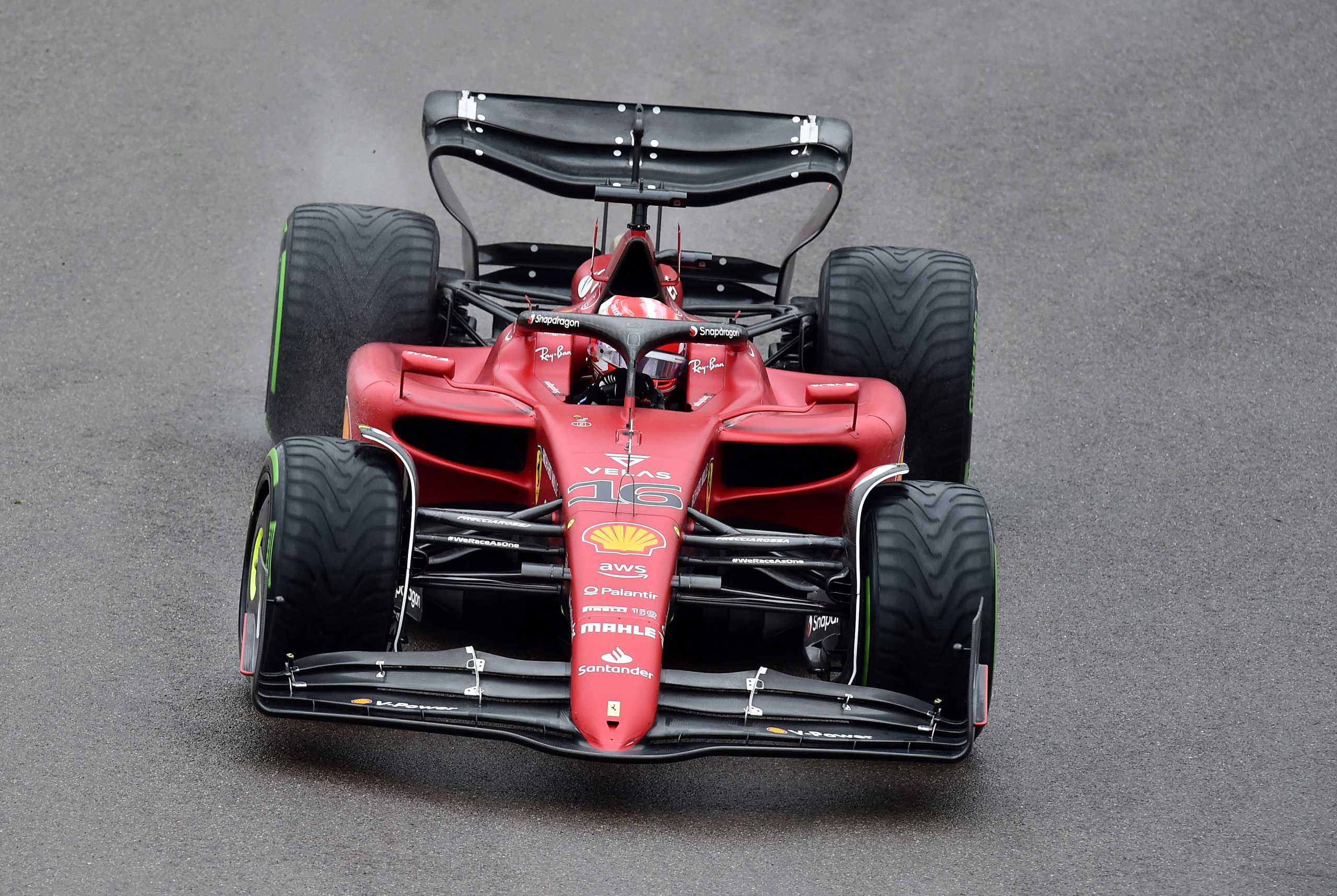 Formula One F1 - Emilia Romagna Grand Prix - Autodromo Enzo e Dino Ferrari, Imola, Italy - April 22, 2022 Ferrari's Charles Leclerc in action during practice REUTERS