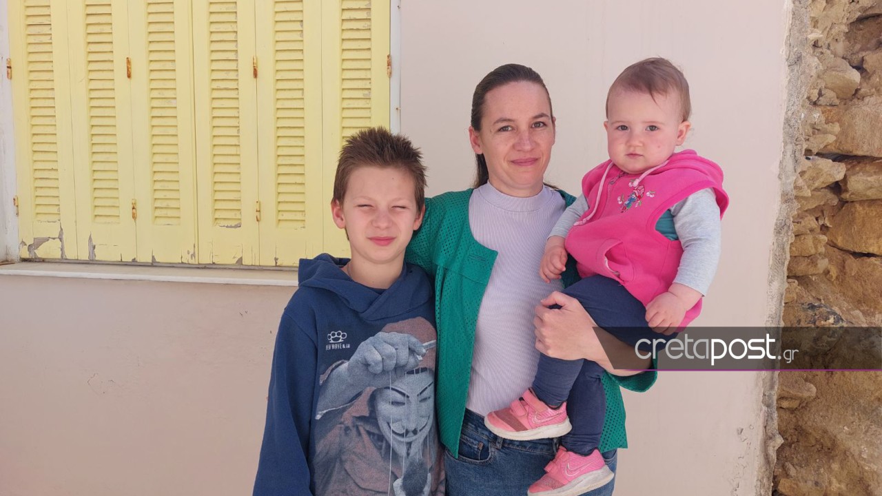 Η ζωή στην Κρήτη για την Γιούλια από την Ουκρανία και τα δύο παιδιά της
