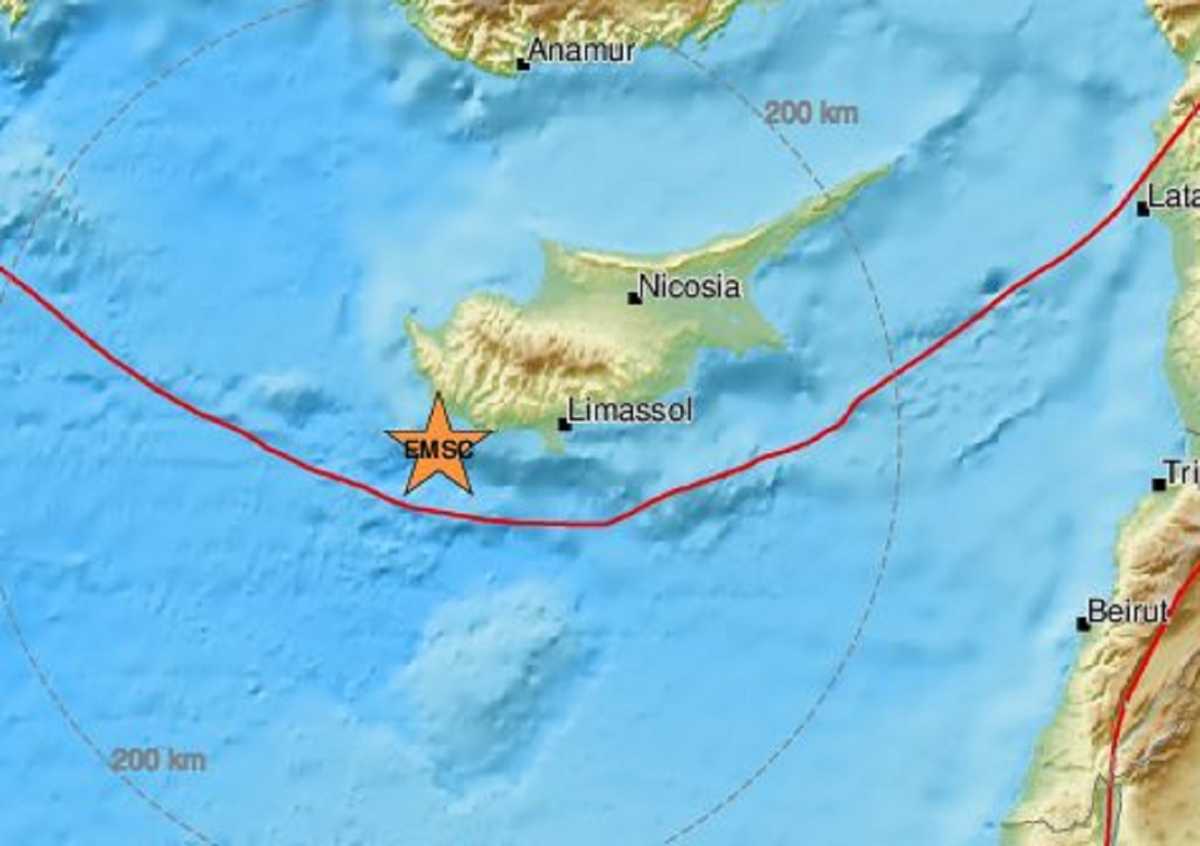 Σεισμός 4,9 Ρίχτερ στην Κύπρο – Αισθητός σε όλο το νησί