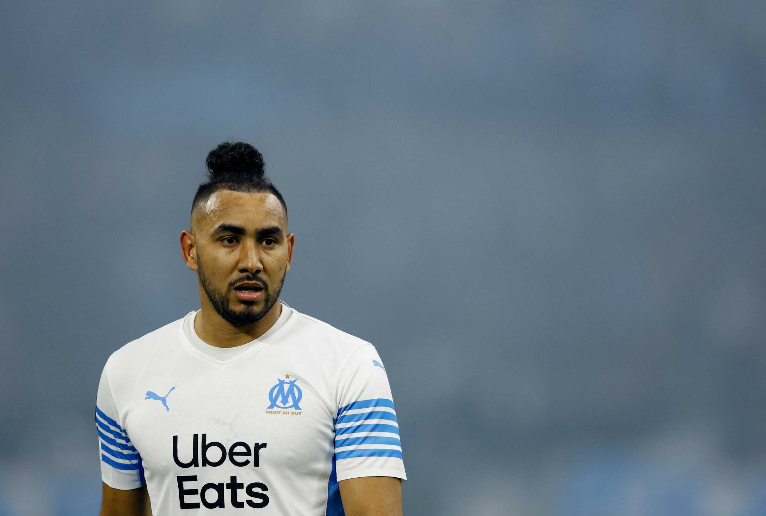 Soccer Football - Europa Conference League - Quarter Final - First Leg - Olympique Marseille v PAOK - Orange Velodrome, Marseille, France - April 7, 2022 Olympique Marseille's Dimitri Payet reacts REUTERS