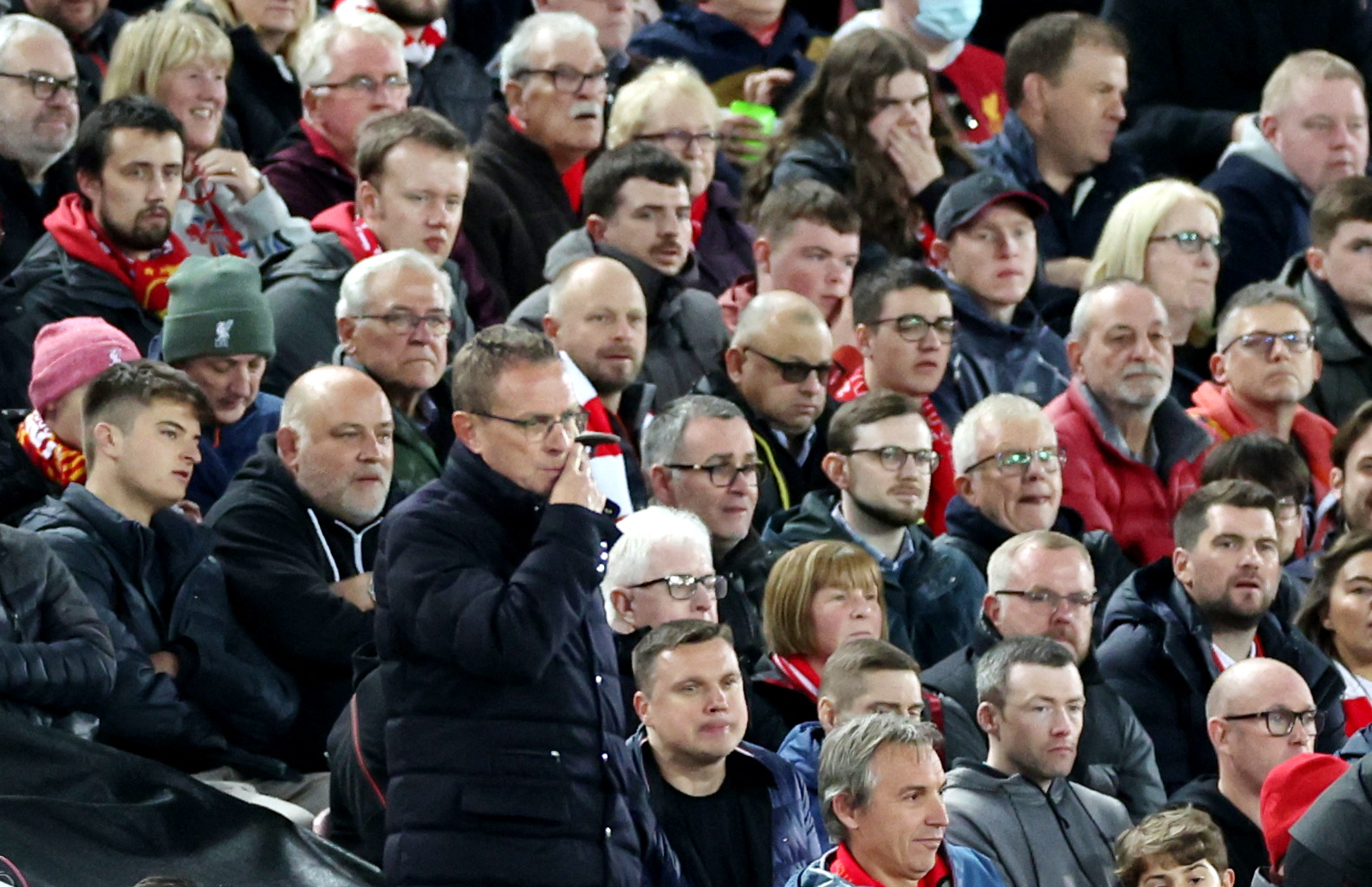 Soccer Football - Premier League - Liverpool v Manchester United - Anfield, Liverpool, Britain - April 19, 2022 Manchester United interim manager Ralf Rangnick REUTERS