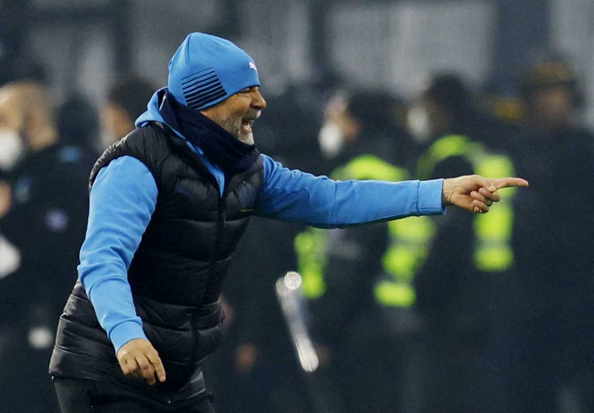 Soccer Football - Europa Conference League - Quarter Final - First Leg - Olympique Marseille v PAOK - Orange Velodrome, Marseille, France - April 7, 2022 Olympique Marseille coach Jorge Sampaoli reacts REUTERS