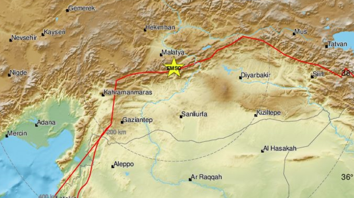 Τουρκία: Ισχυρός σεισμός 5 Ρίχτερ κοντά στη Μαλάτια – Στα 7 χιλιόμετρα το εστιακό βάθος