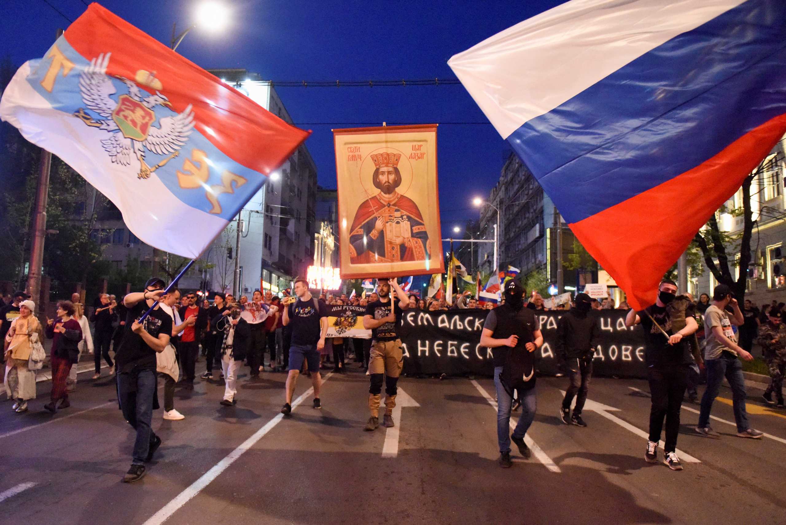 Σερβία: Διαδηλώσεις στο Βελιγράδι υπέρ της Ρωσίας και κατά του ΝΑΤΟ