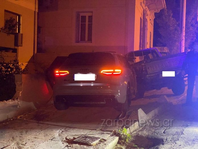Τρελή πορεία αυτοκινήτου σε τροχαίο