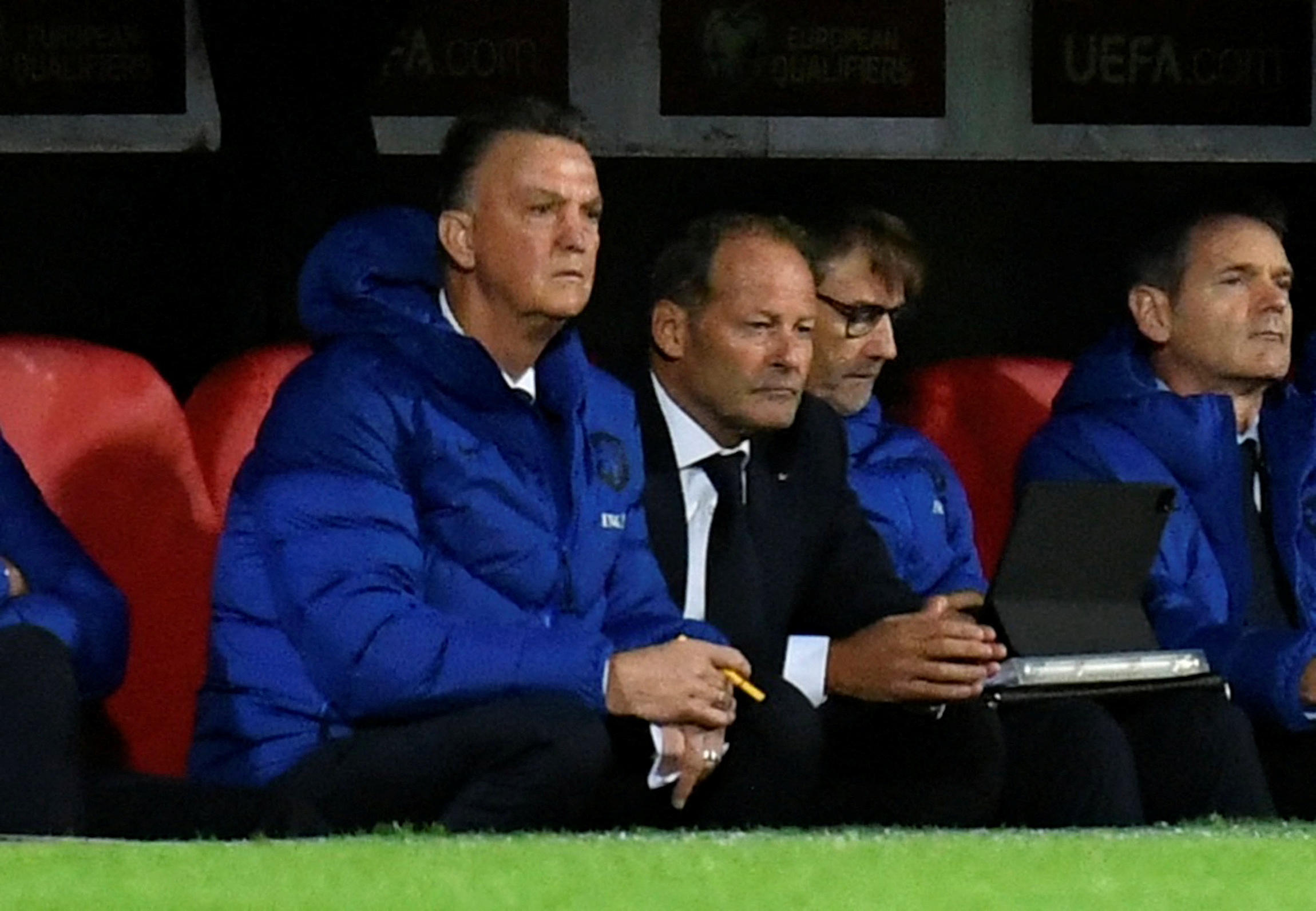 FILE PHOTO: Soccer Football - World Cup - UEFA Qualifiers - Group G - Netherlands v Gibraltar - Feyenoord Stadium, Rotterdam, Netherlands - October 11, 2021 Netherlands coach Louis van Gaal REUTERS