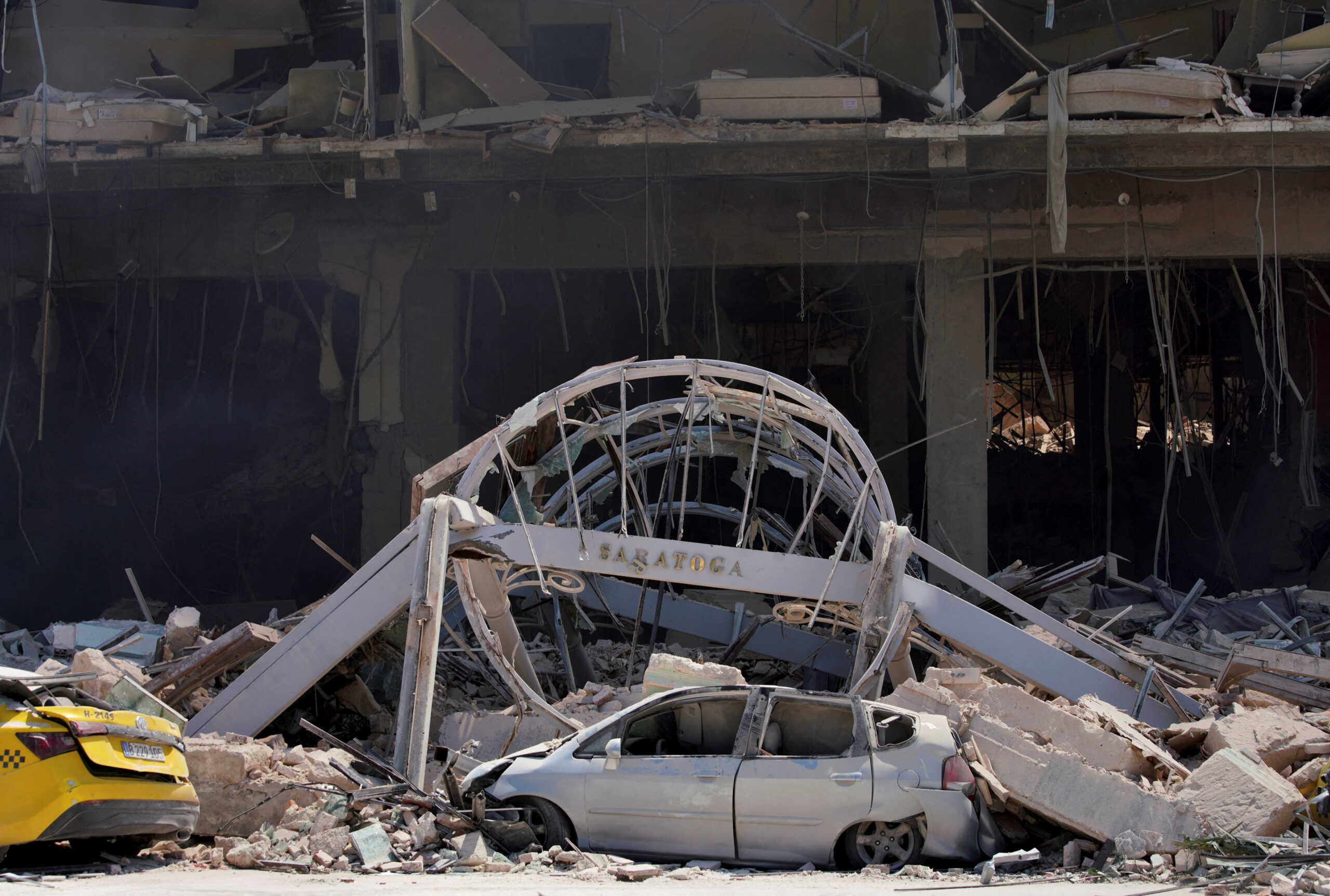Destroyed cars are pictured after an explosion hit the Hotel Saratoga, in Havana, Cuba May 6, 2022. REUTERS